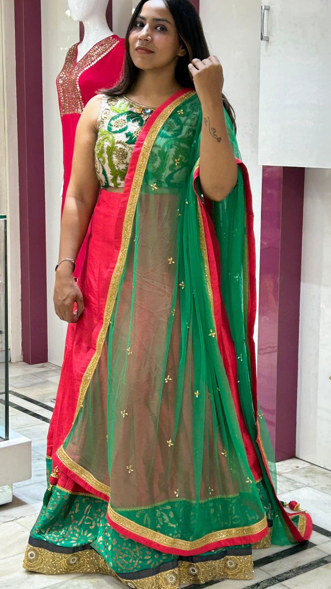 Raw Silk Embroidered Silk Indo western