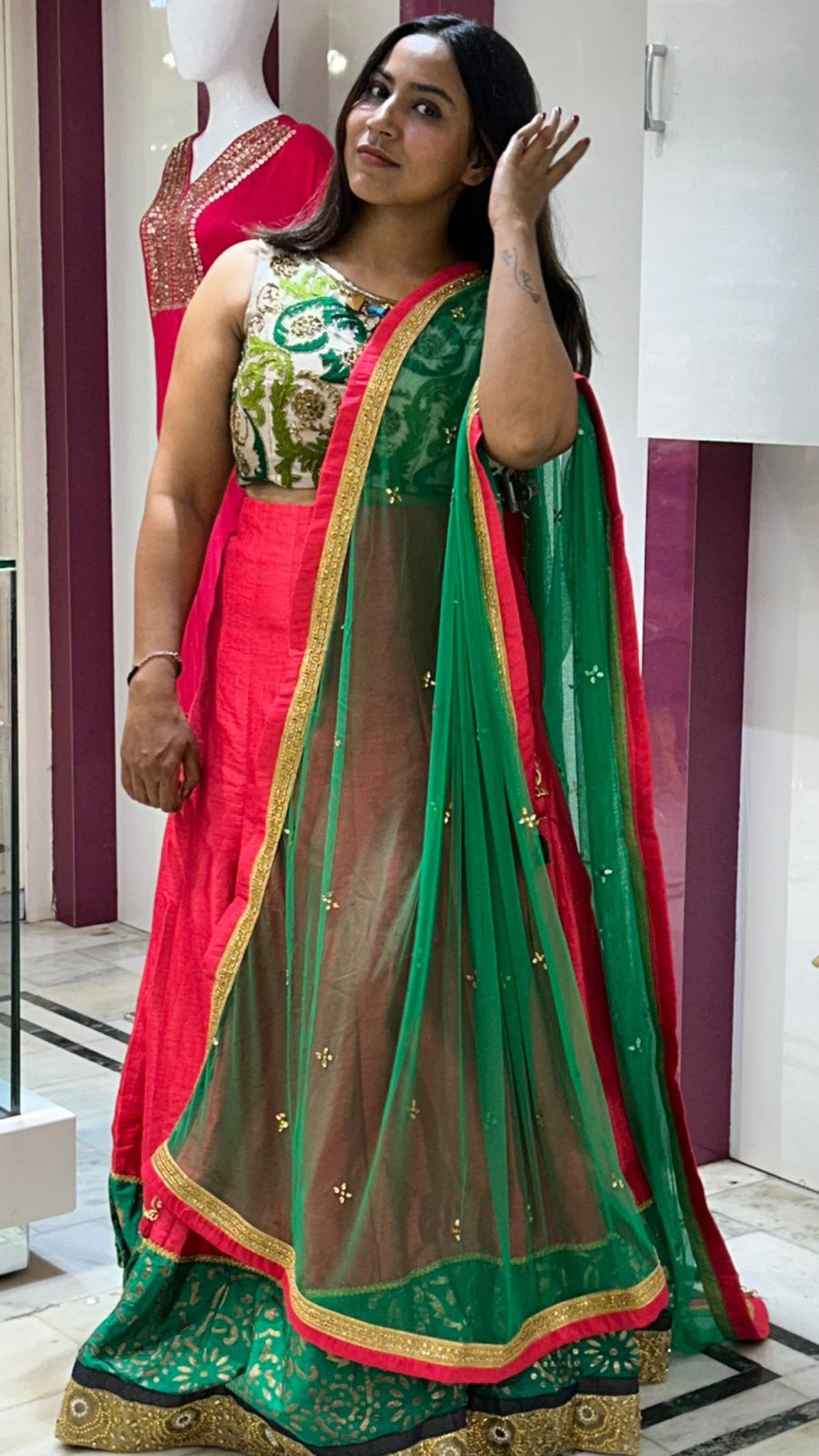 Raw Silk Embroidered Silk Indo western