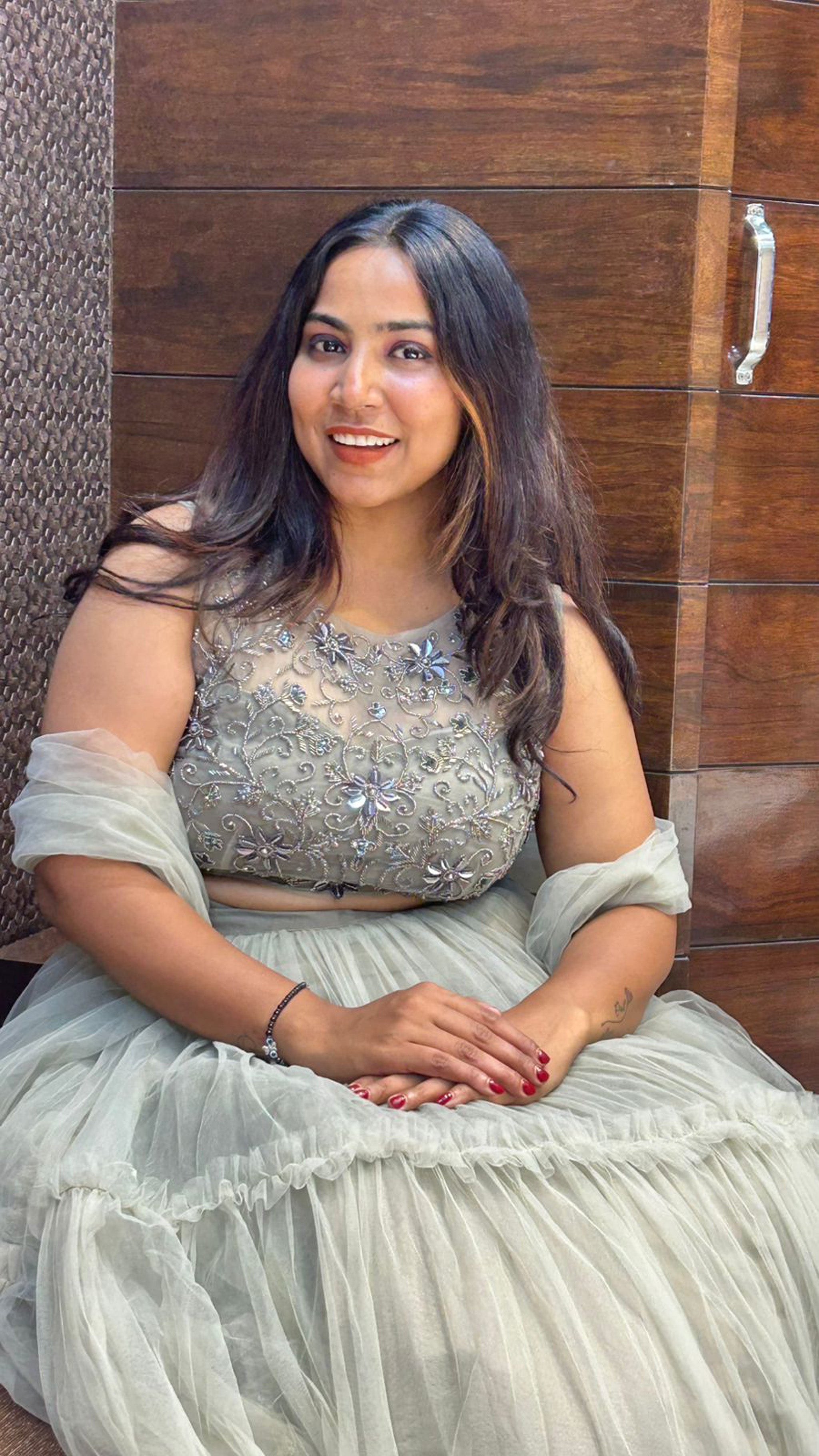 Mettalic Leaves Work Pipe Sequence Work Designer Partywear Lehenga