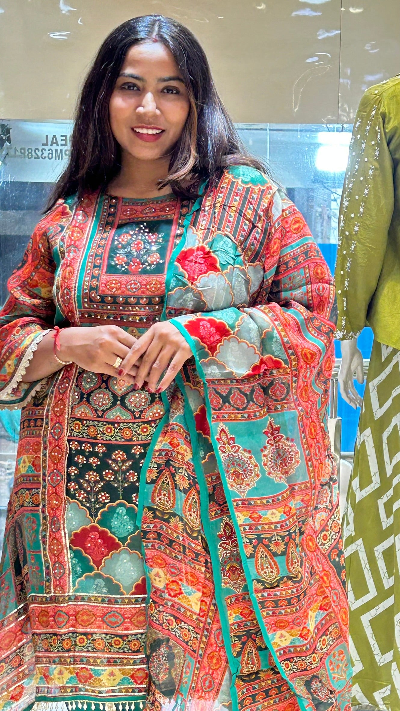 tunic pants short kurti multicolor crepe kurta pant set