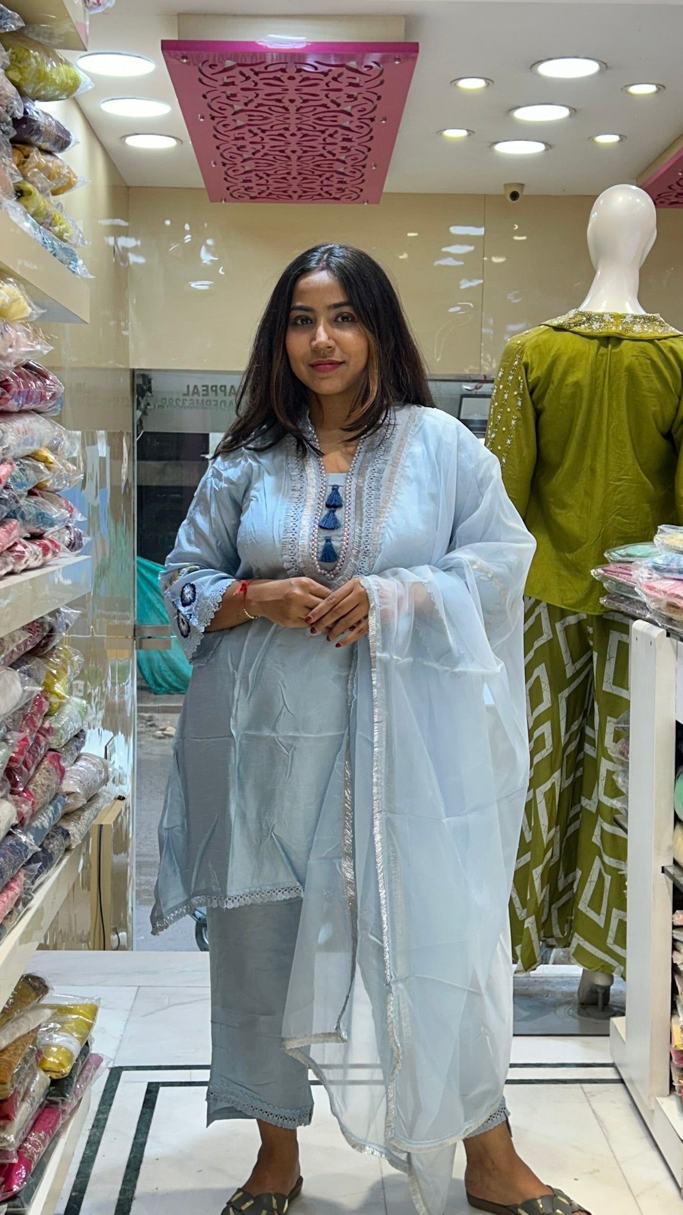 shork kurti stylish silk designer partywear