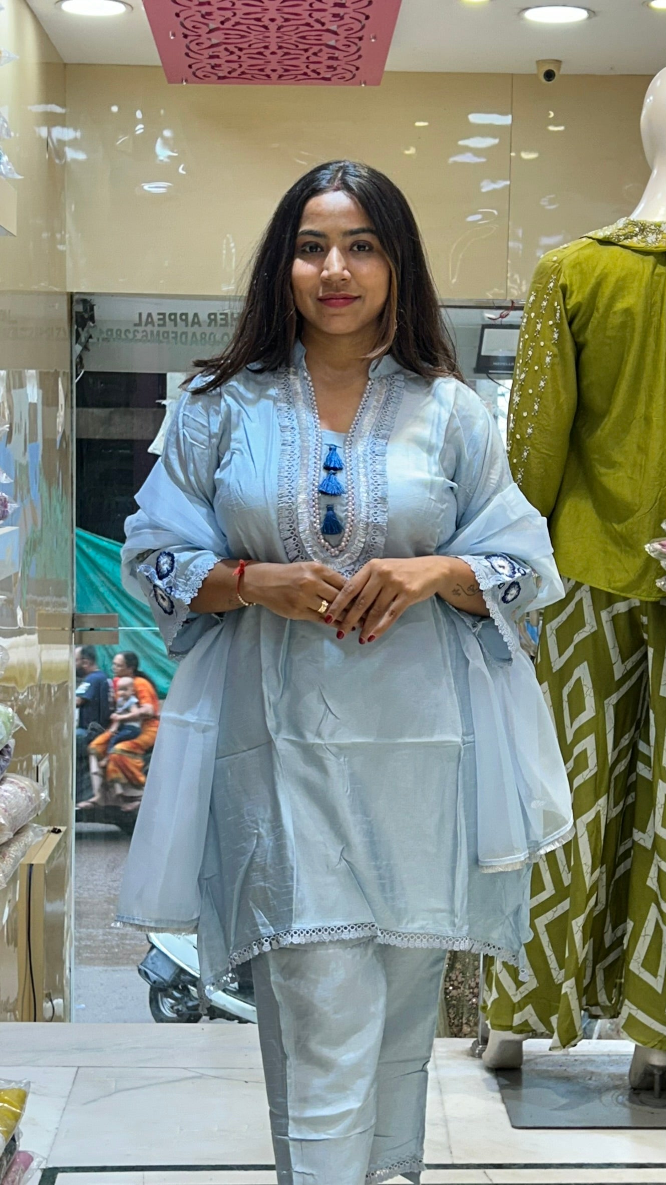 shork kurti stylish silk designer partywear