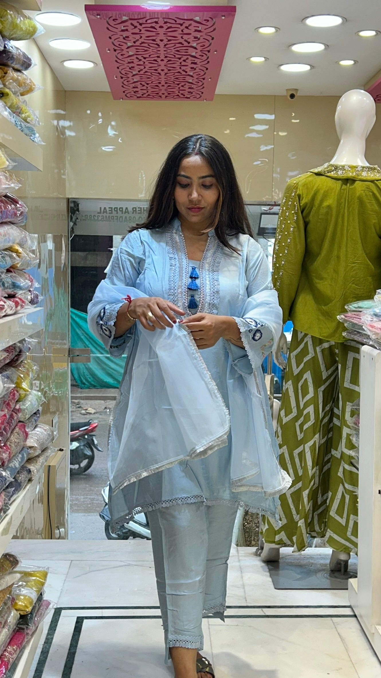 shork kurti stylish silk designer partywear