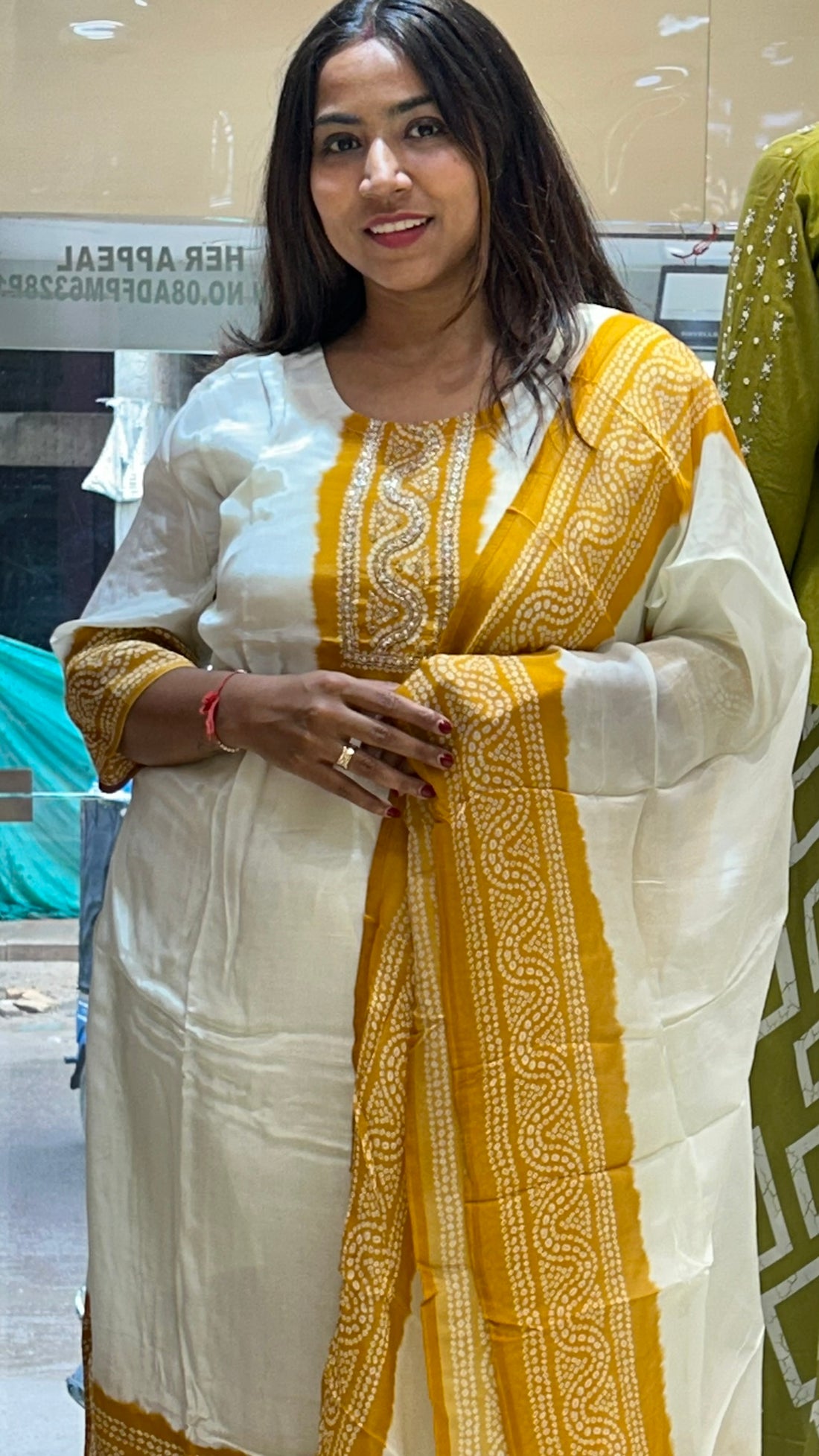 crepe silk batik print partywear simplicity kurta suit