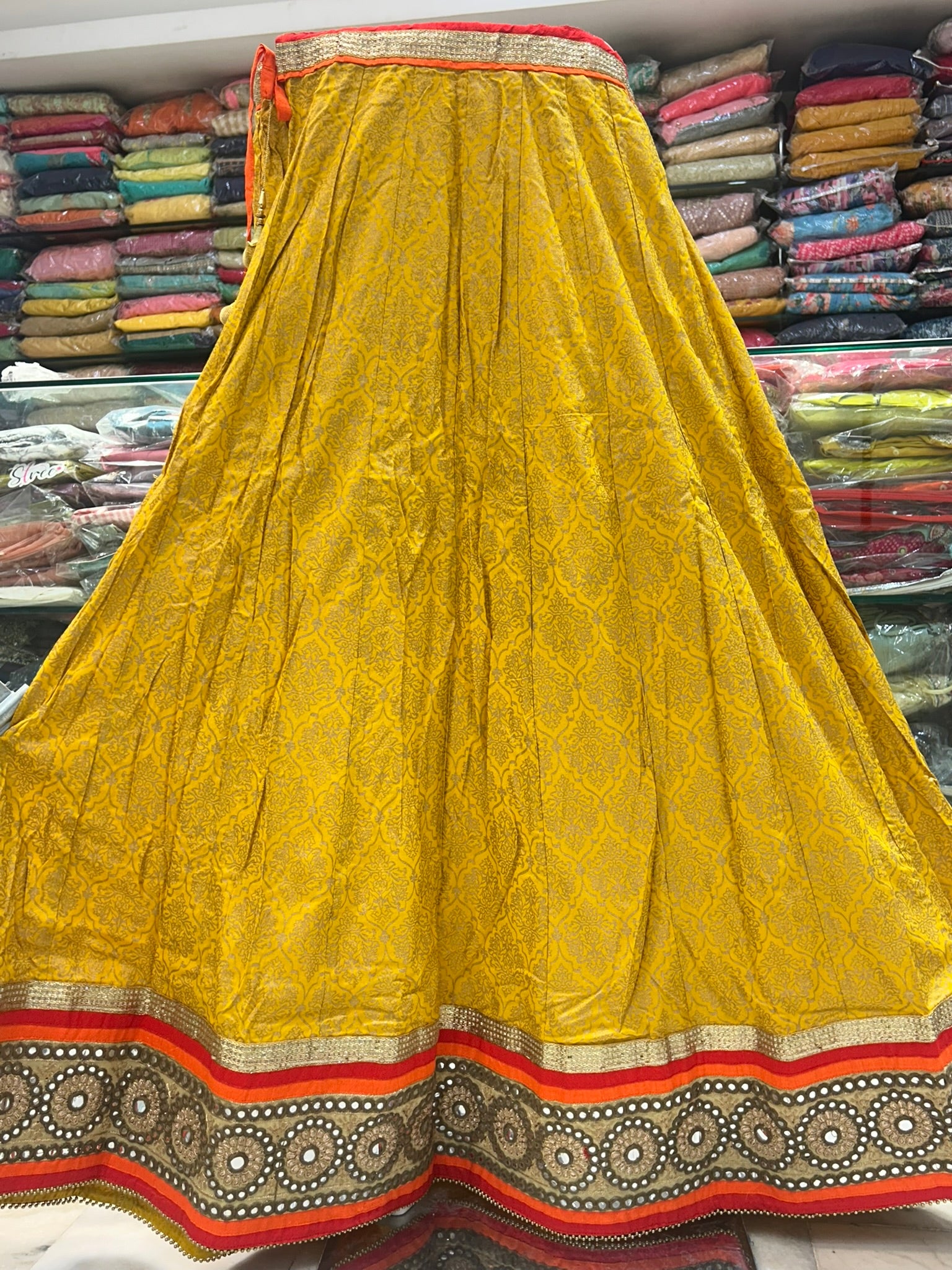 banrasi look cotton traditional flaired skirt