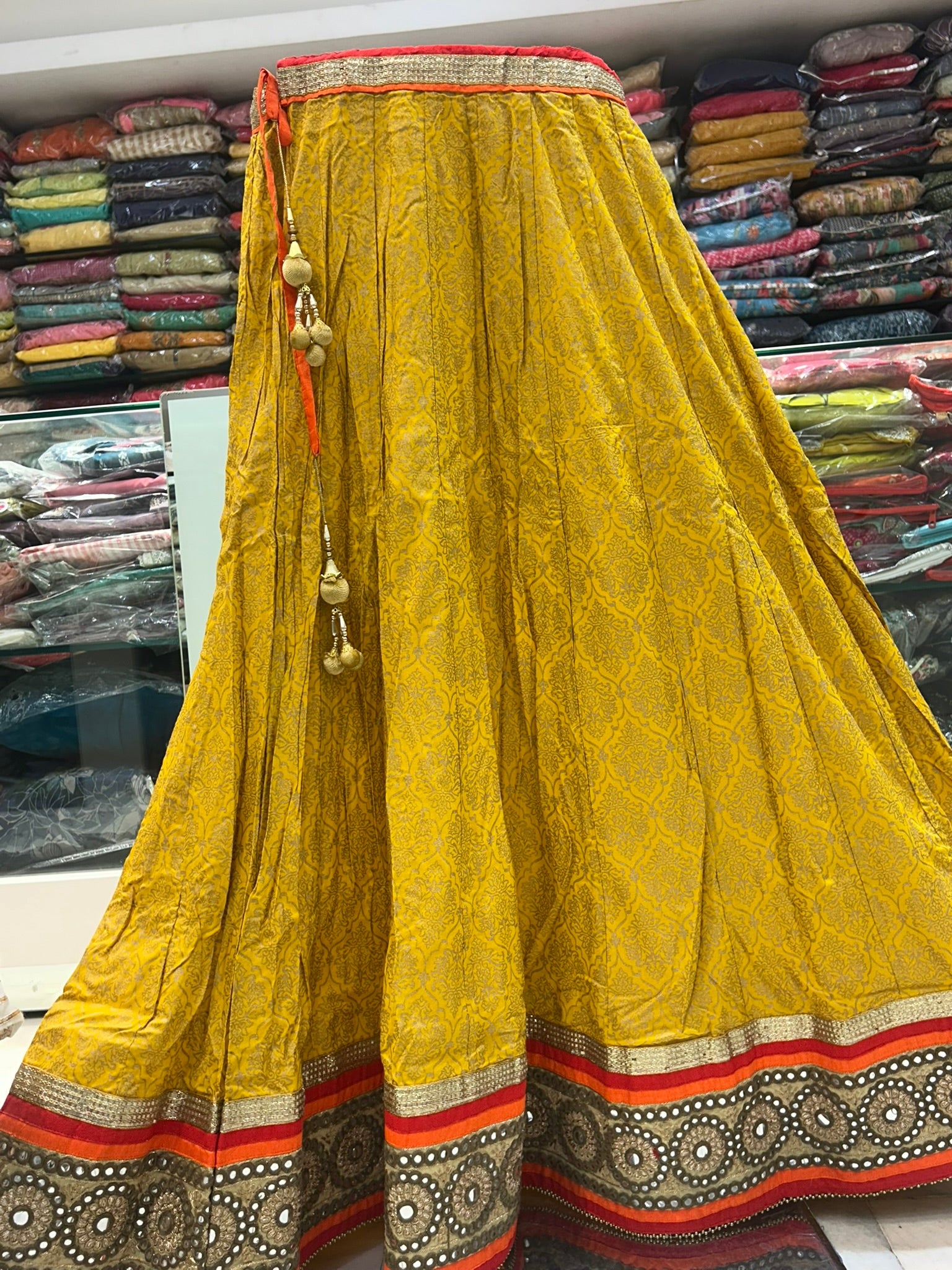 banrasi look cotton traditional flaired skirt