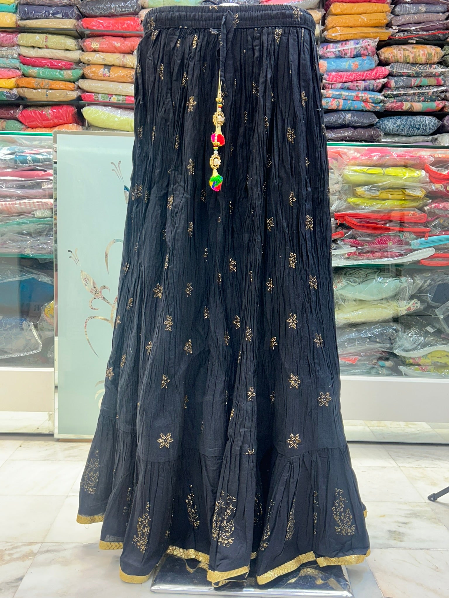 pure cotton black color skirt