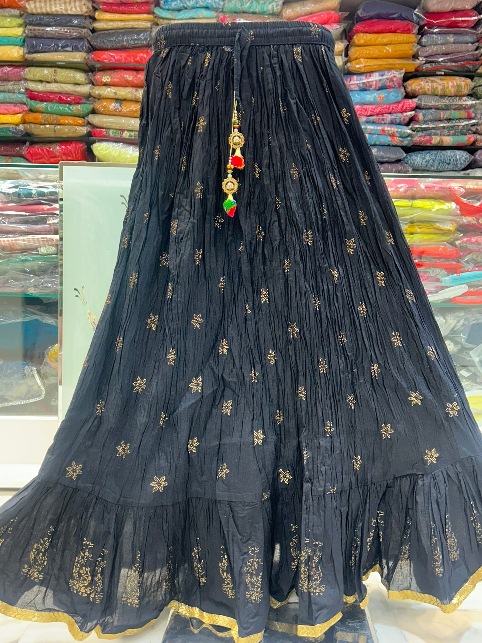 pure cotton black color skirt