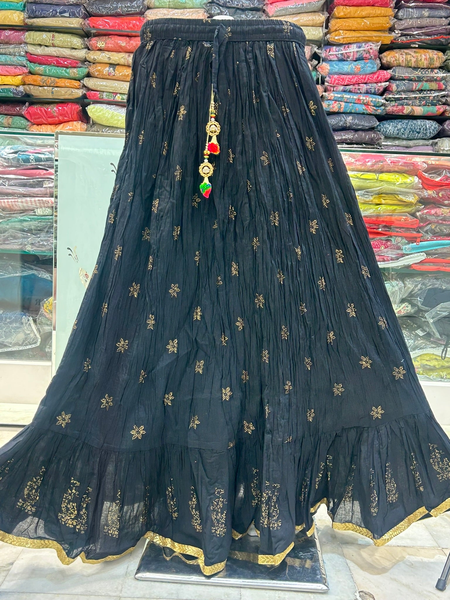 pure cotton black color skirt