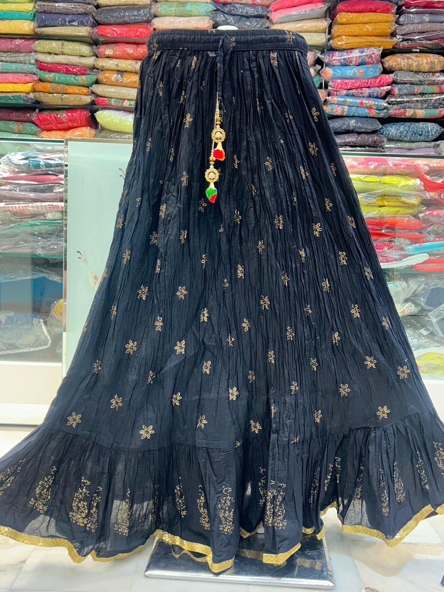 pure cotton black color skirt