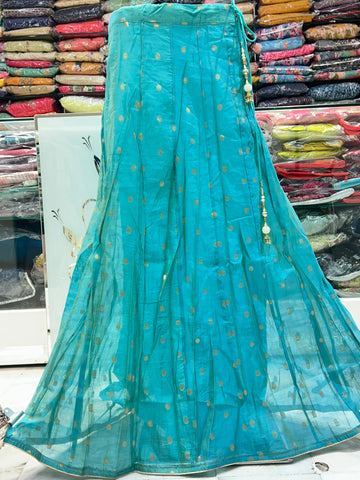 pure chanderi silk long partywer skirt
