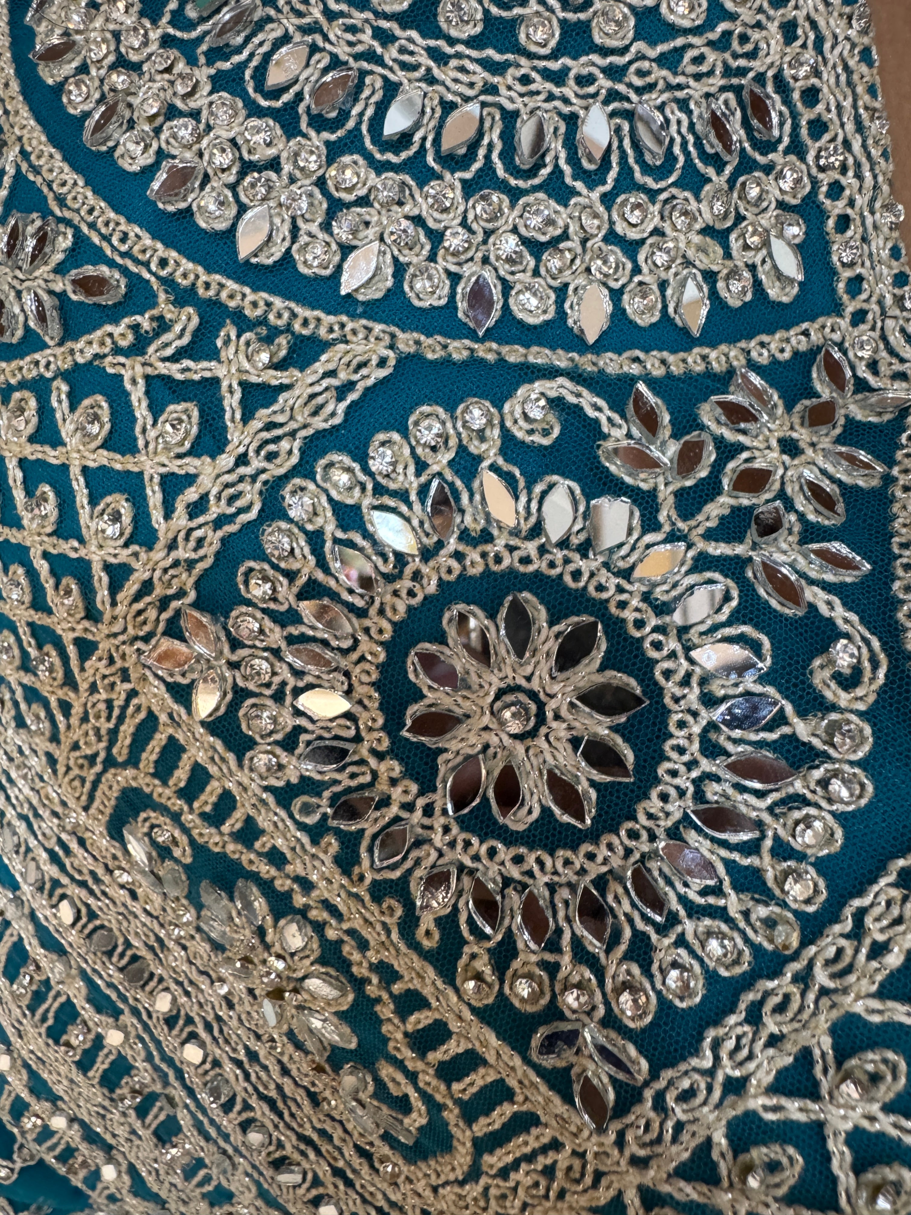 sequence kundal thread work designer engagement lehenga