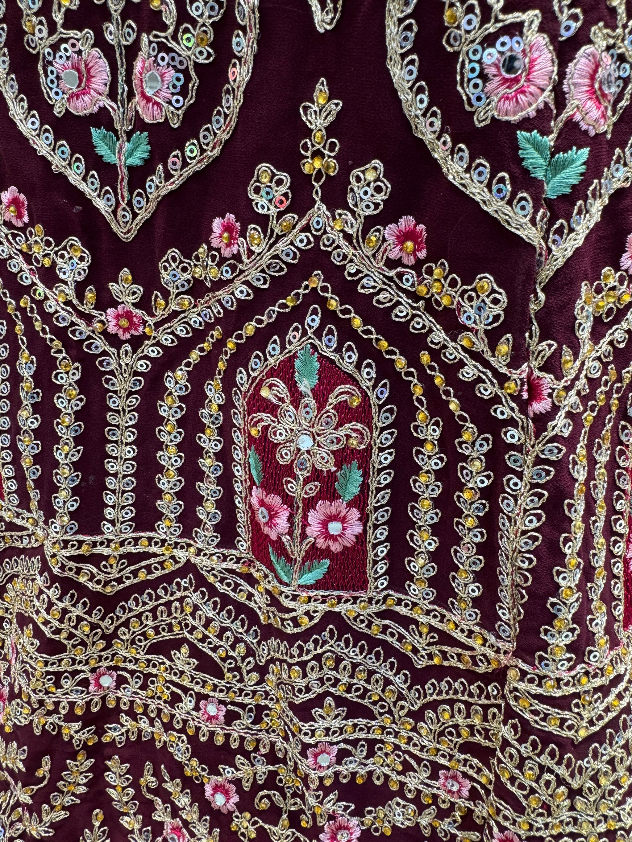 heavy zari zardosi stone work indian bridal lehenga