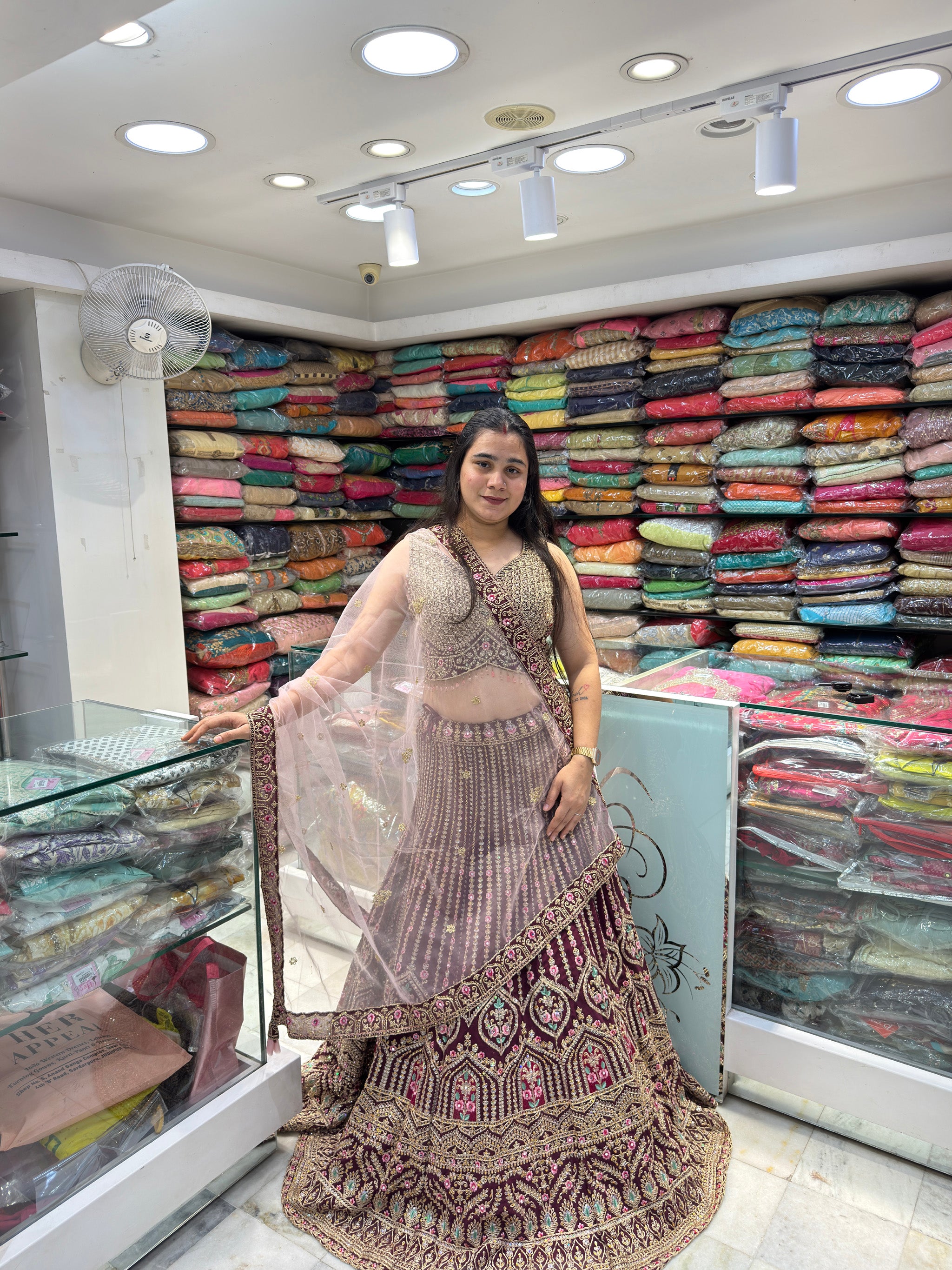 heavy zari zardosi stone work indian bridal lehenga