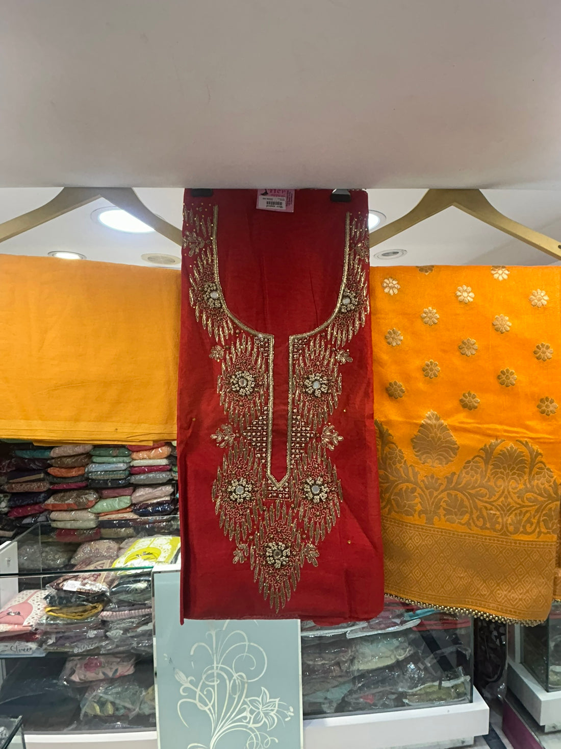 chanderi silk gott patti baranrasi dupatta dress material