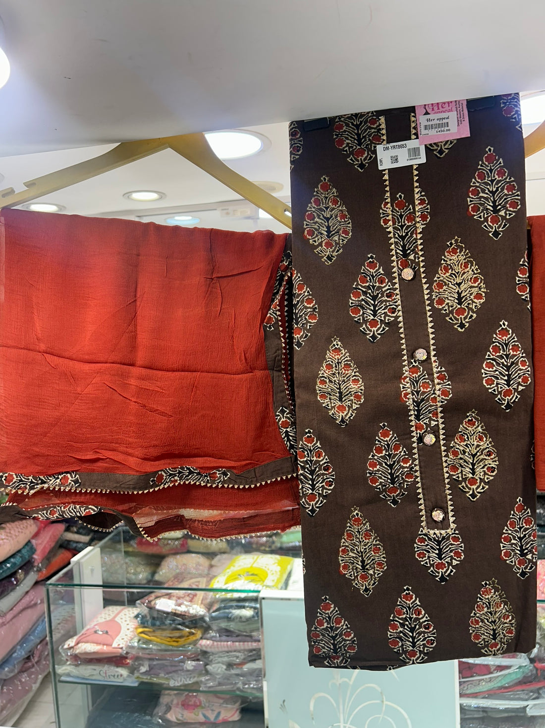 cotton block printed dress material