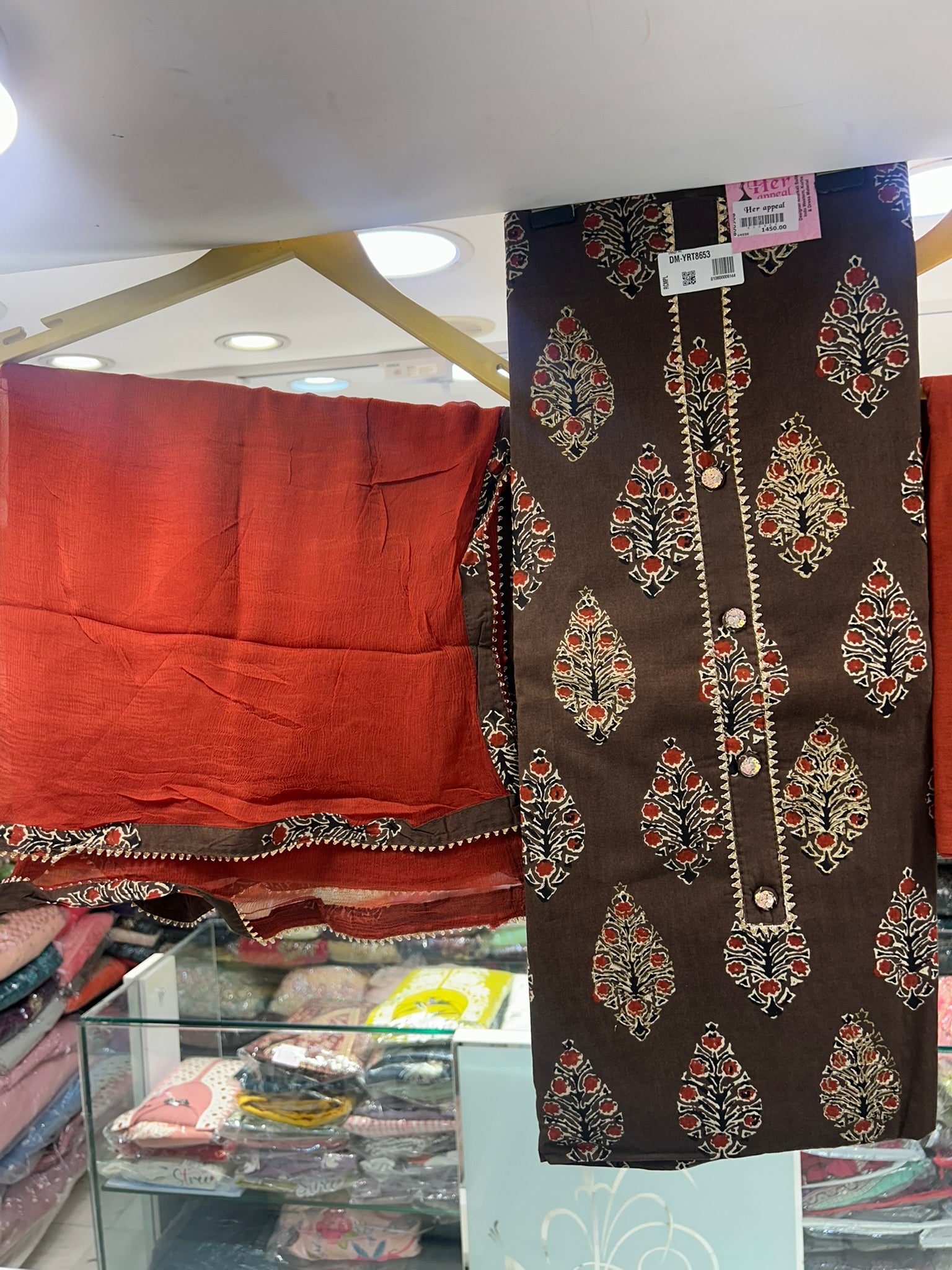 cotton block printed dress material