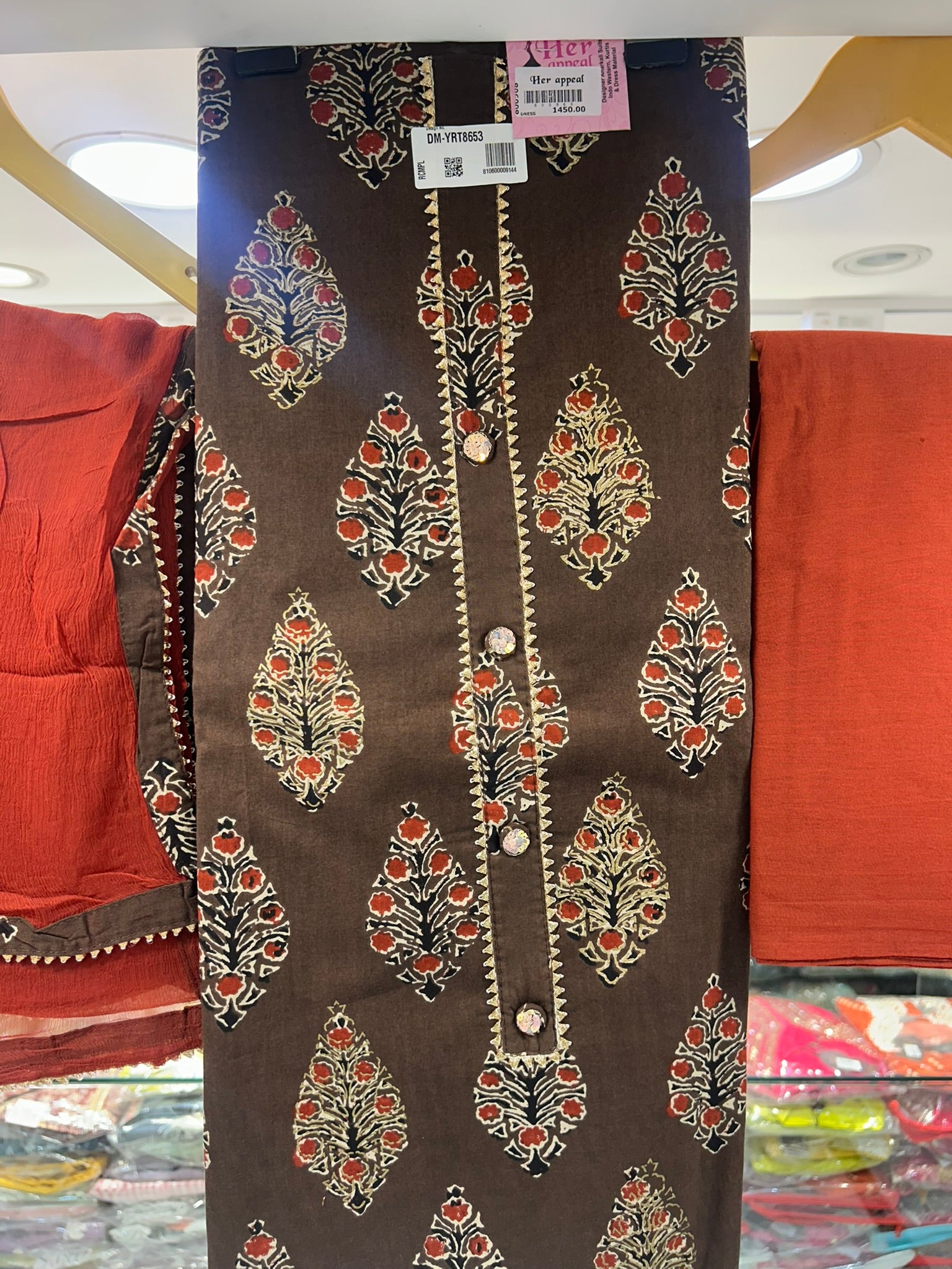 cotton block printed dress material