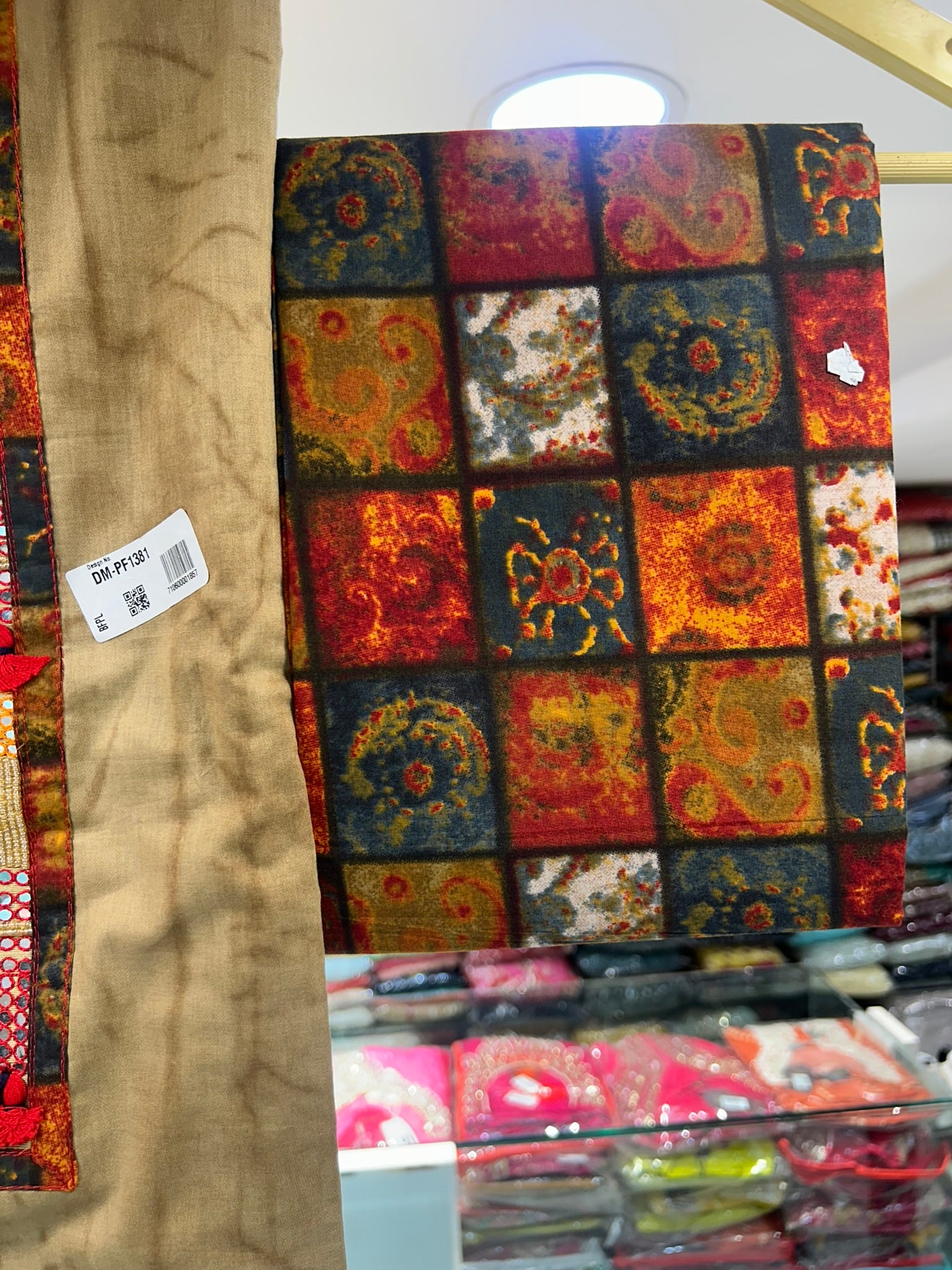 Designer Cotton traditional look rayon dress material