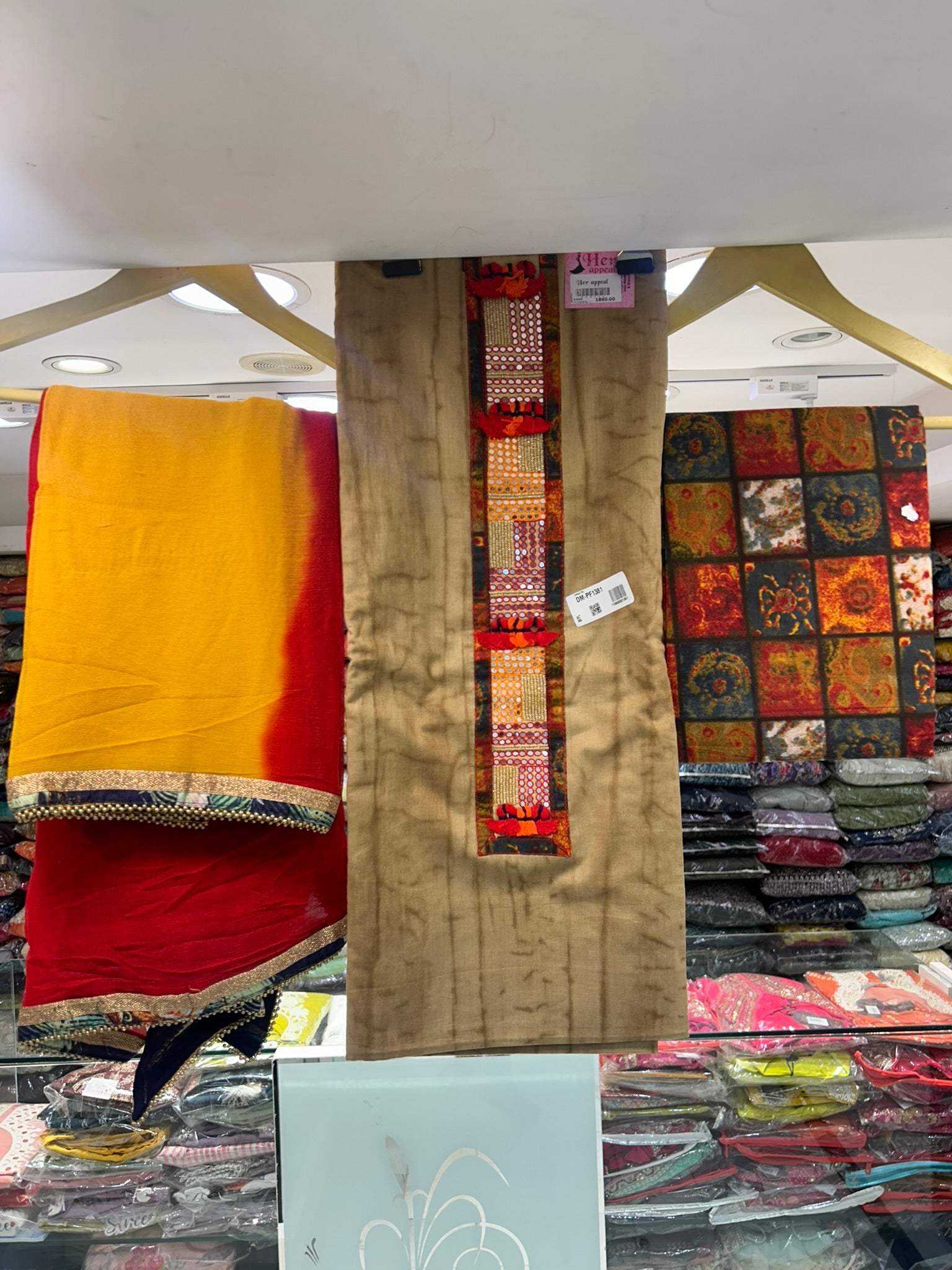 Designer Cotton traditional look rayon dress material