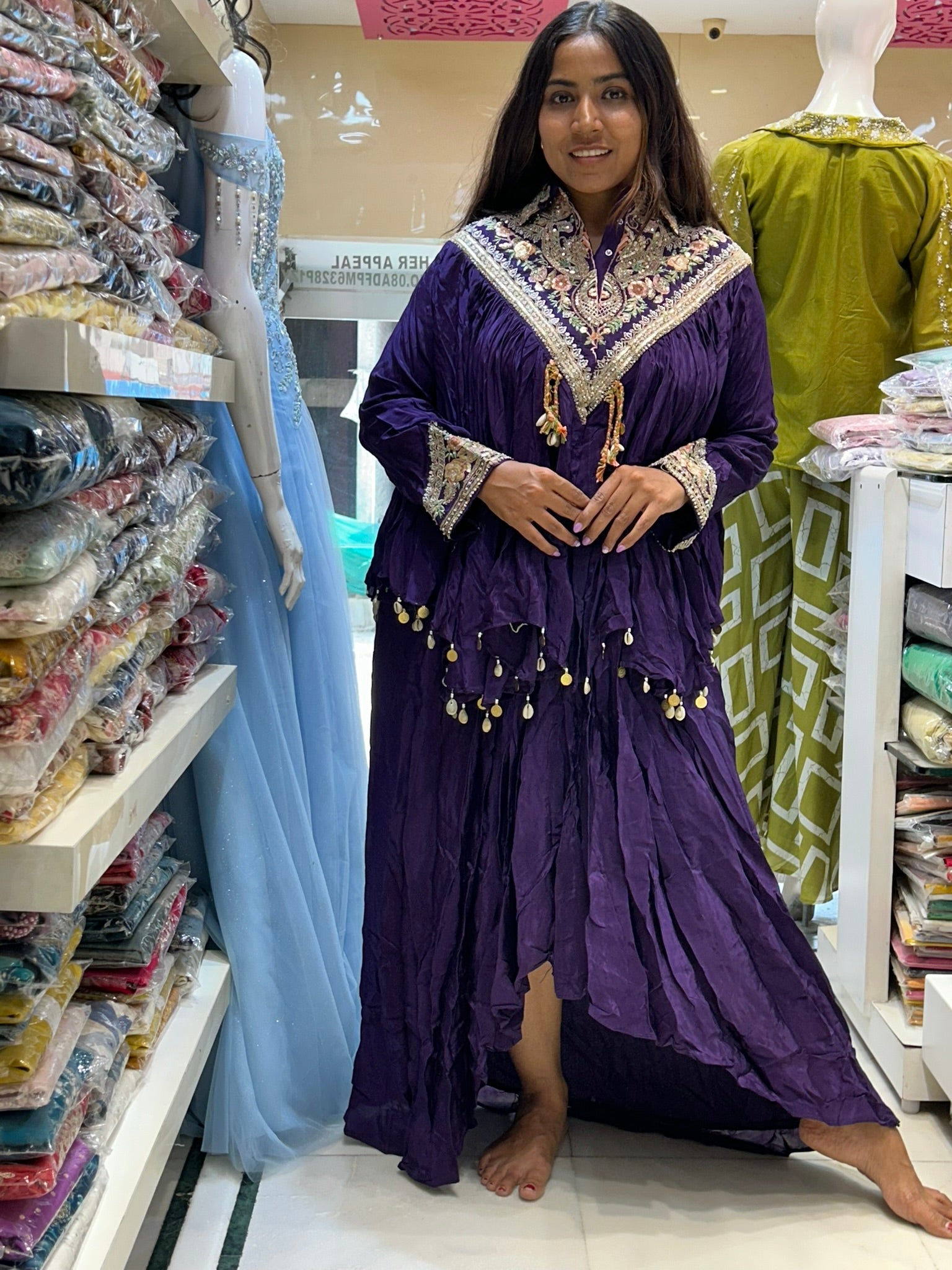 cowl skirt with kaftan stylish designer indo western