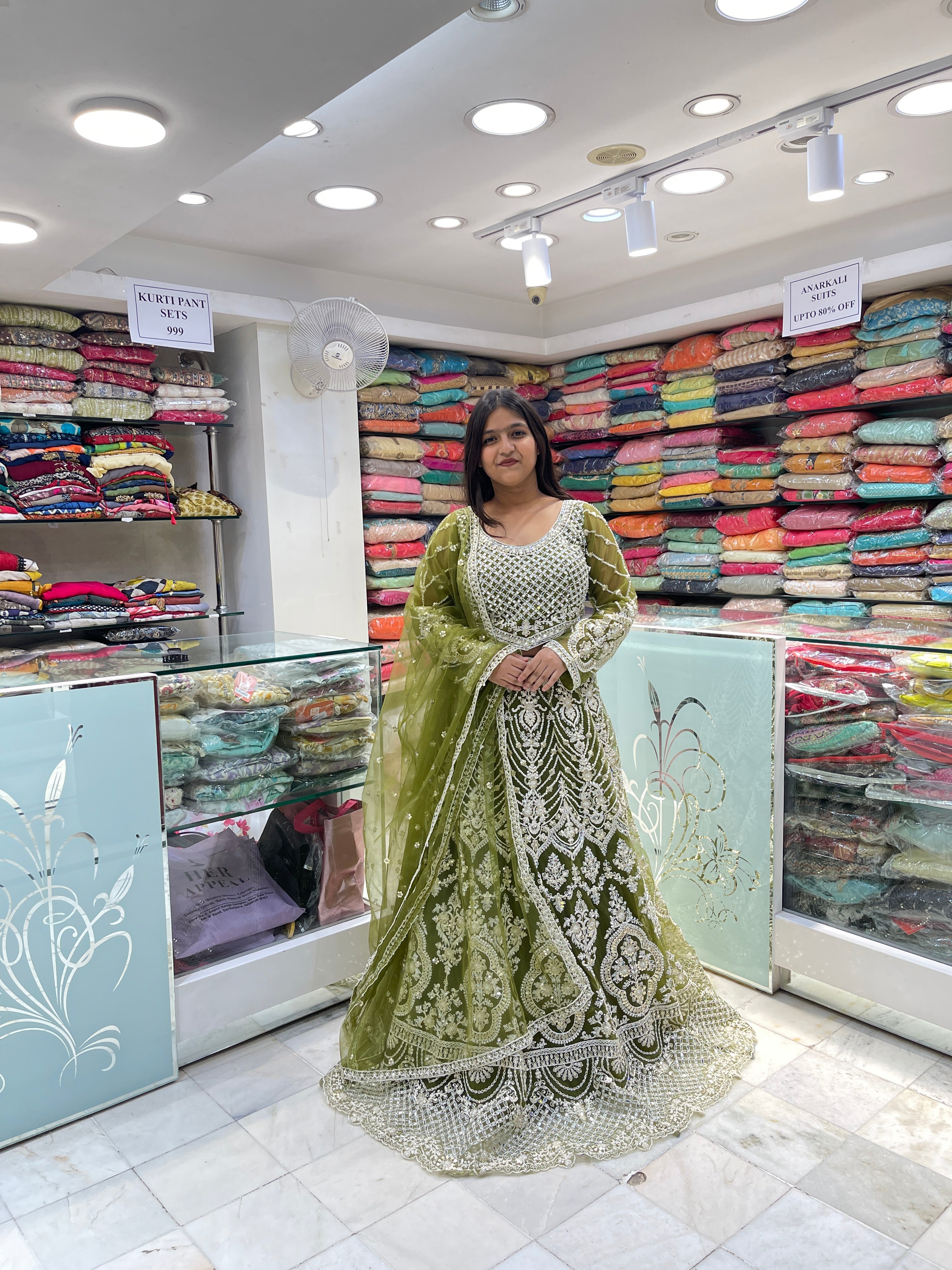 Zari glass pearl work perfect lehenga for mehandi engagements and weddings