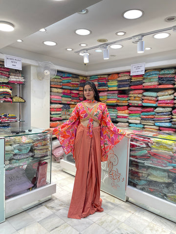 Butterfly Look designer indowester with cowl skirt