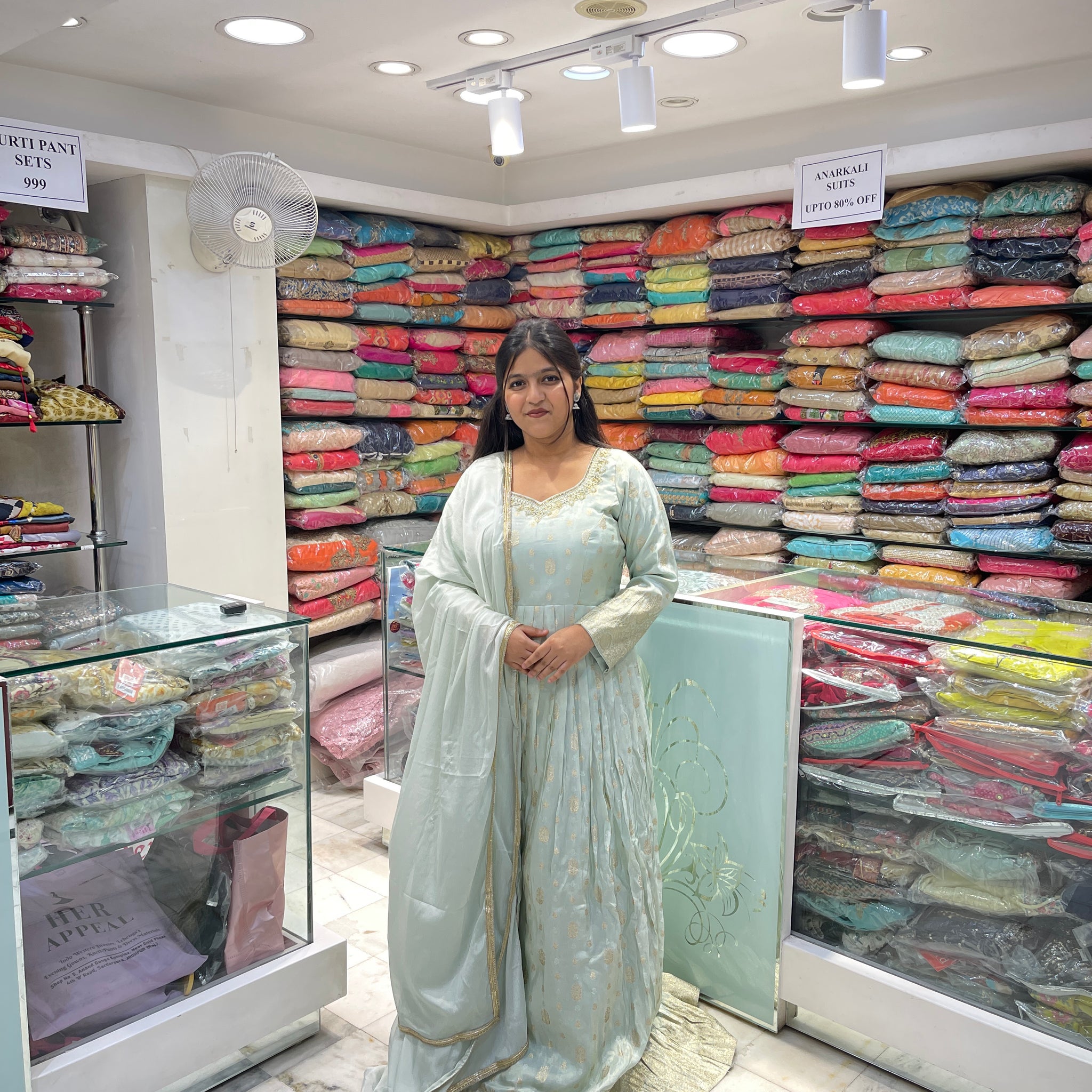 Banarasi partywear long gown