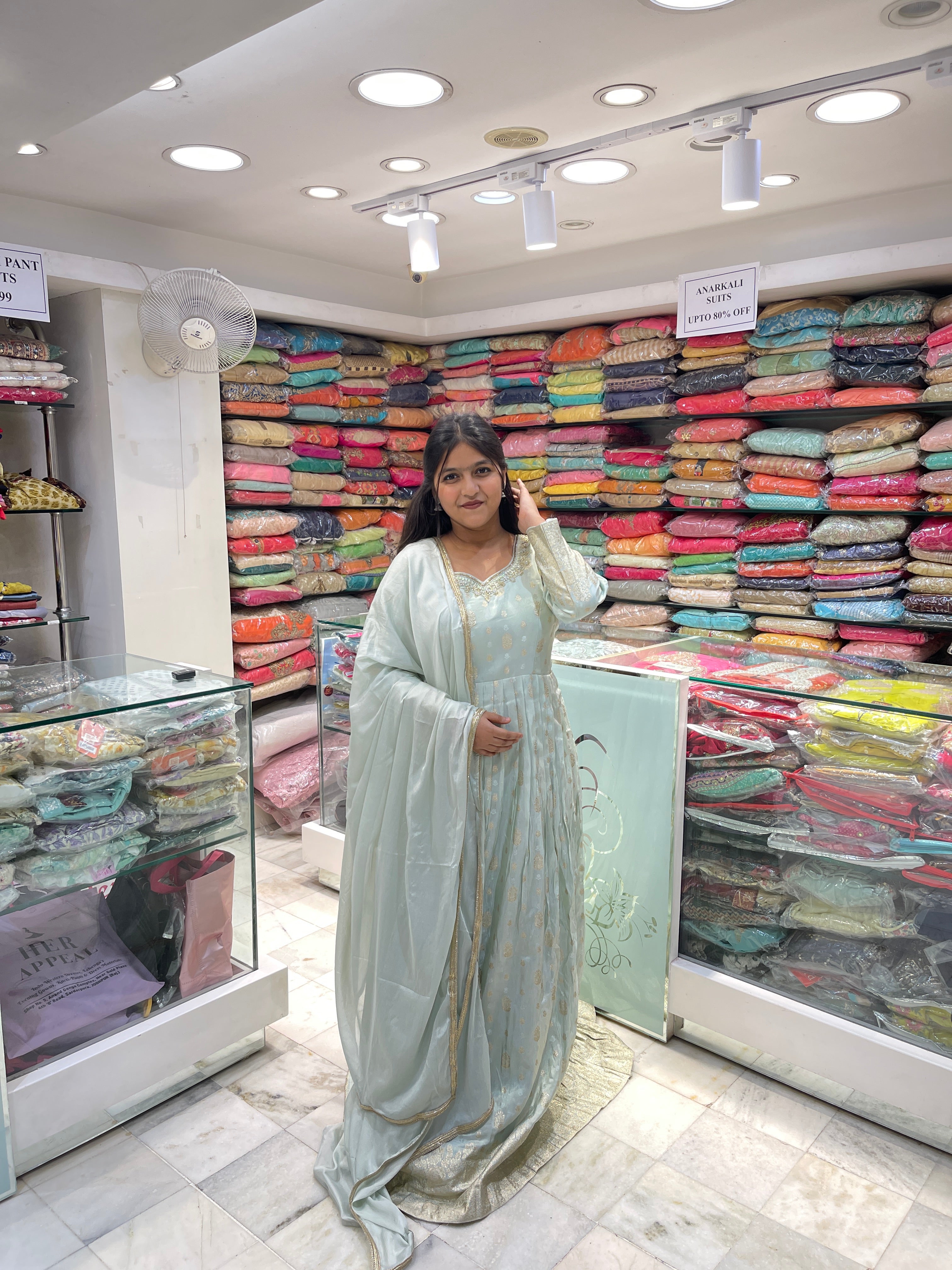 Banarasi partywear long gown