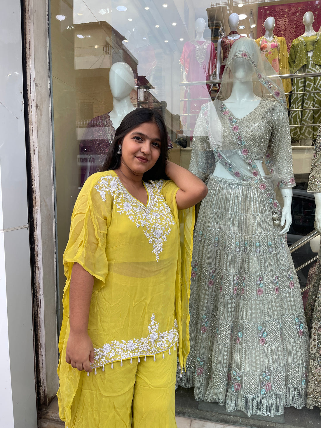 Kaftaan moti stone work designer indowestern with plazzo