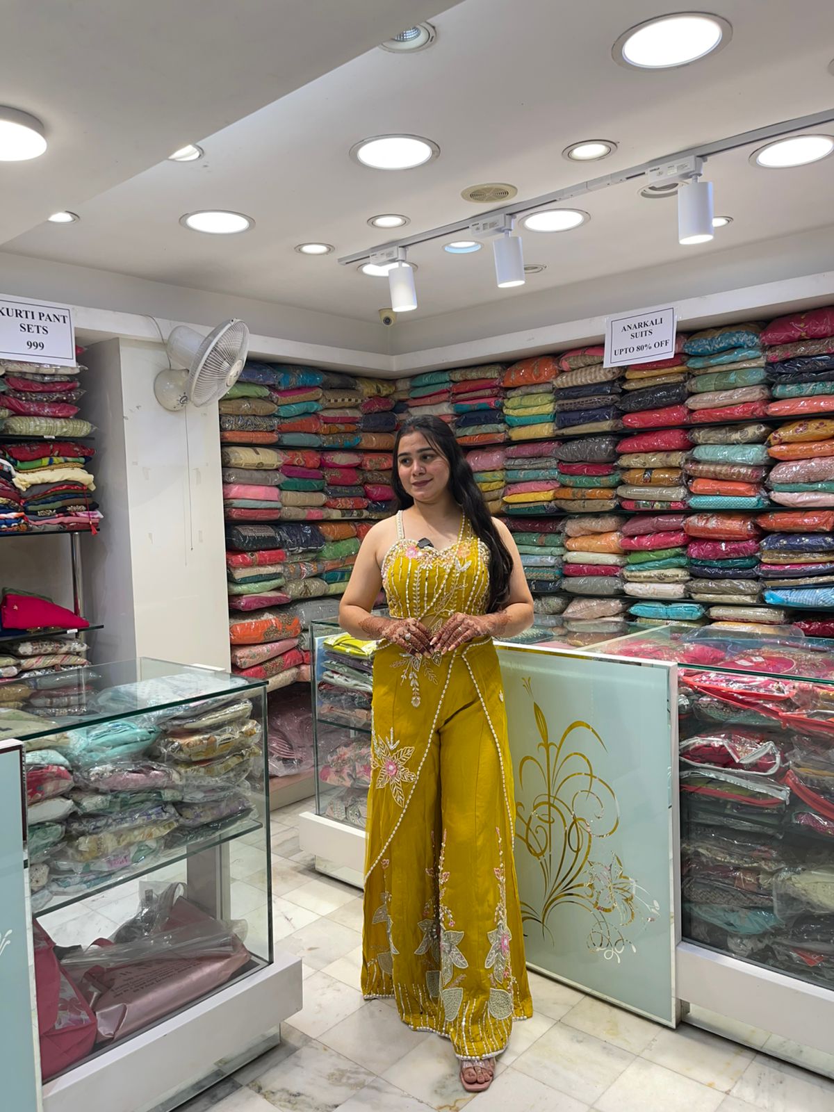 Plazzo Indo-Western Set with Net Shrug & Pearl Moti Sequin Work