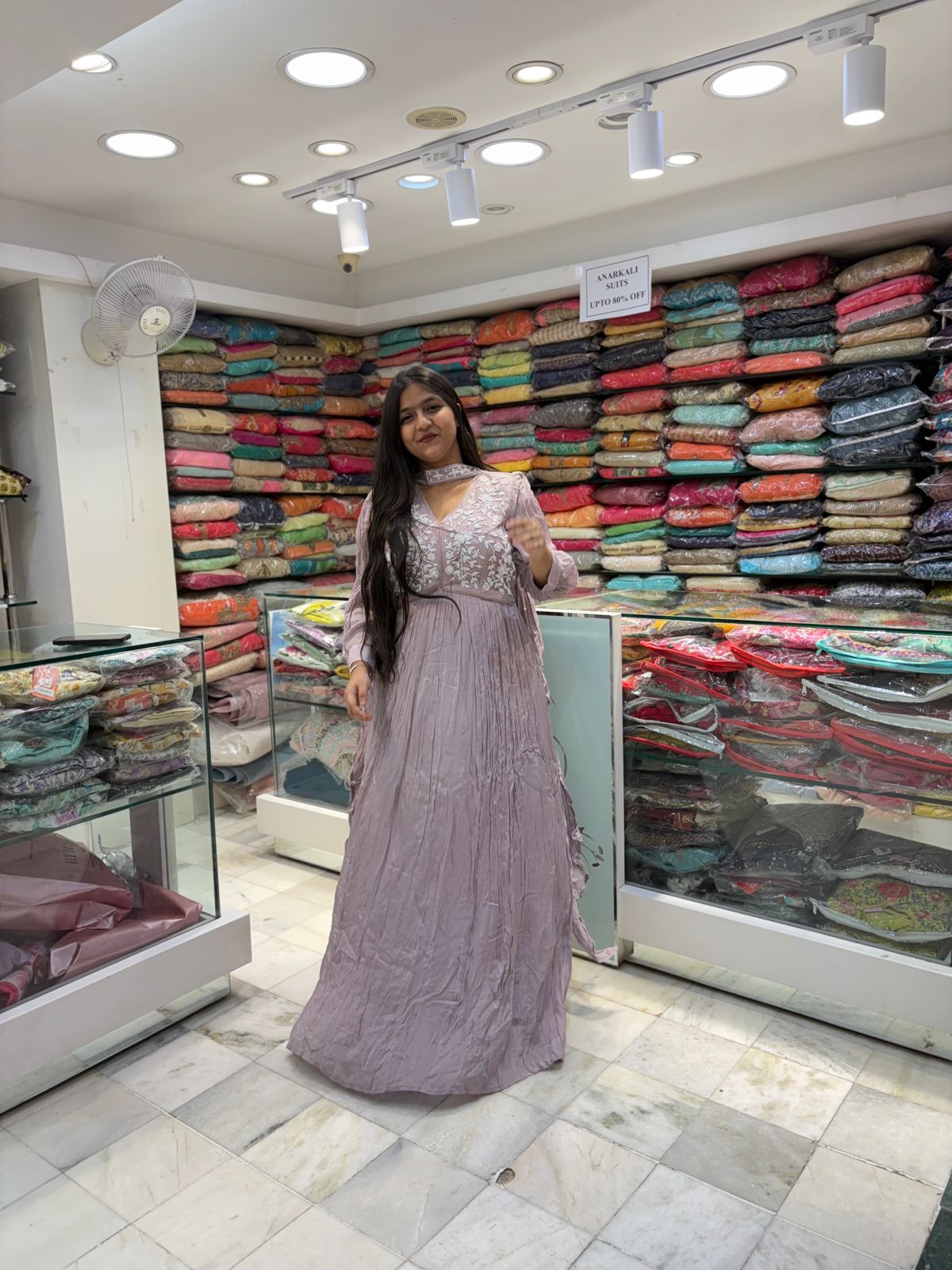 Pure Chinon Pearl Moti Work Party Wear Gown