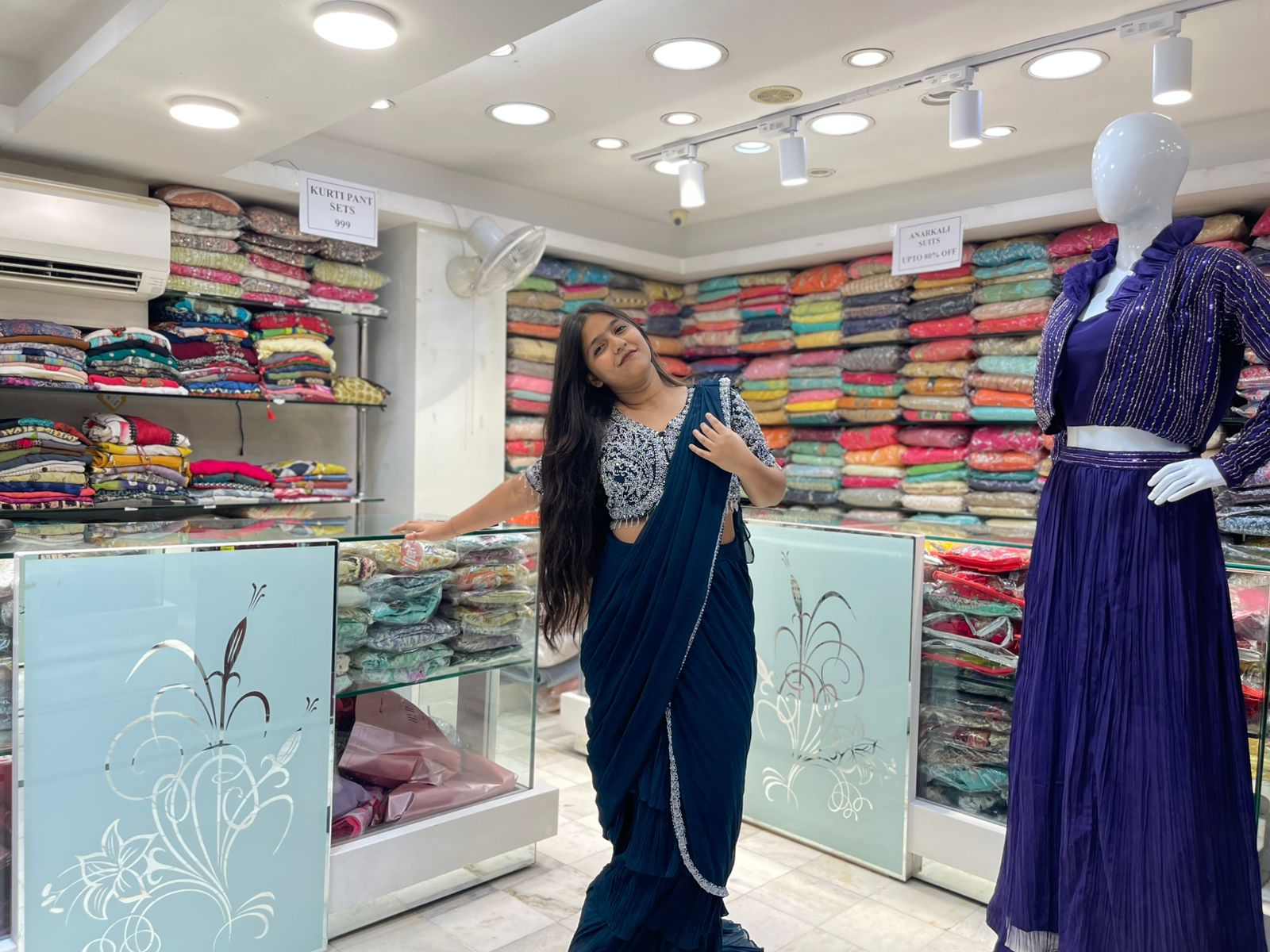 Ready-to-Wear Drape Style Saree in Georgette Fabric