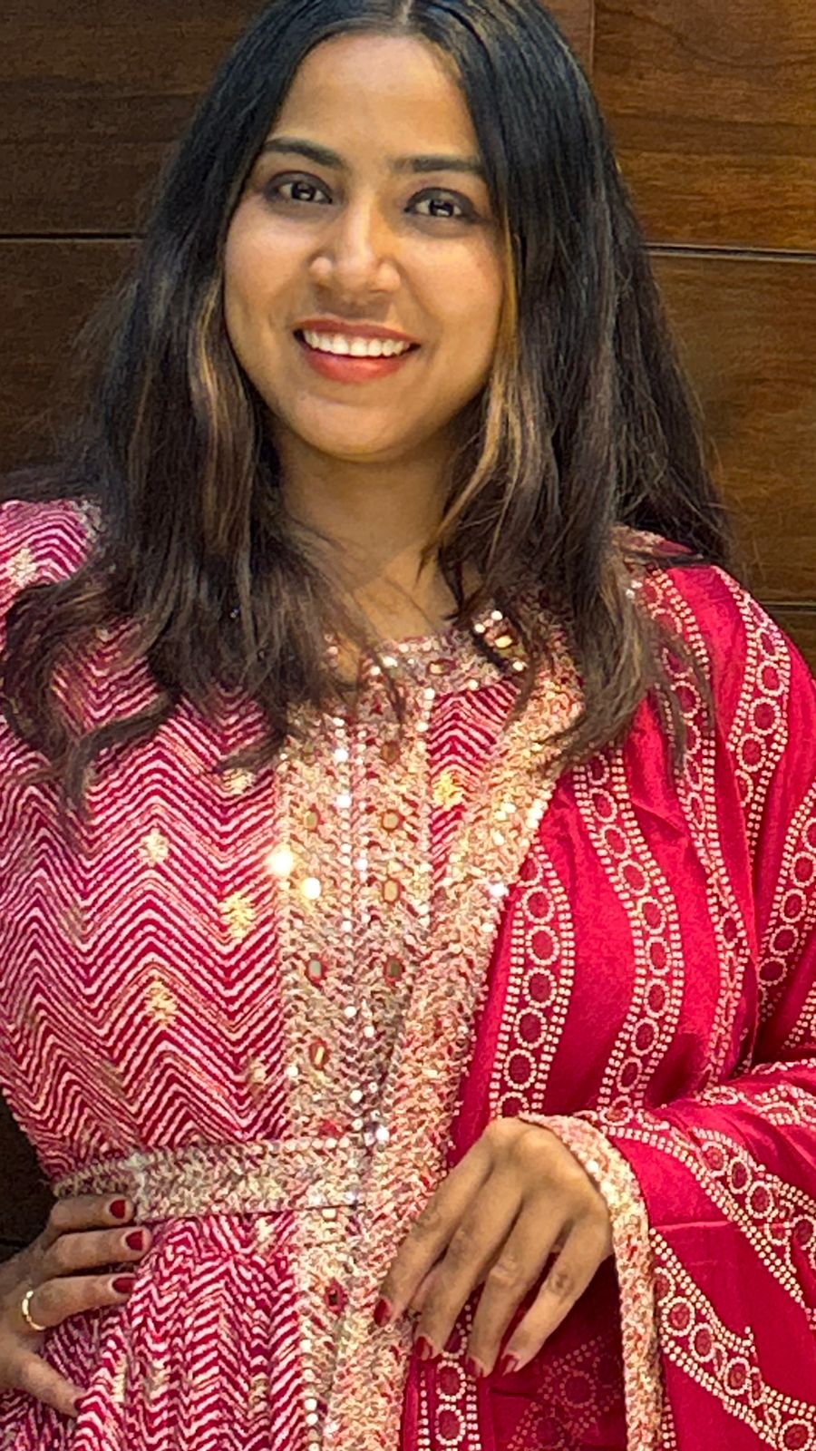 Designer semi partywear front open anarkali suit