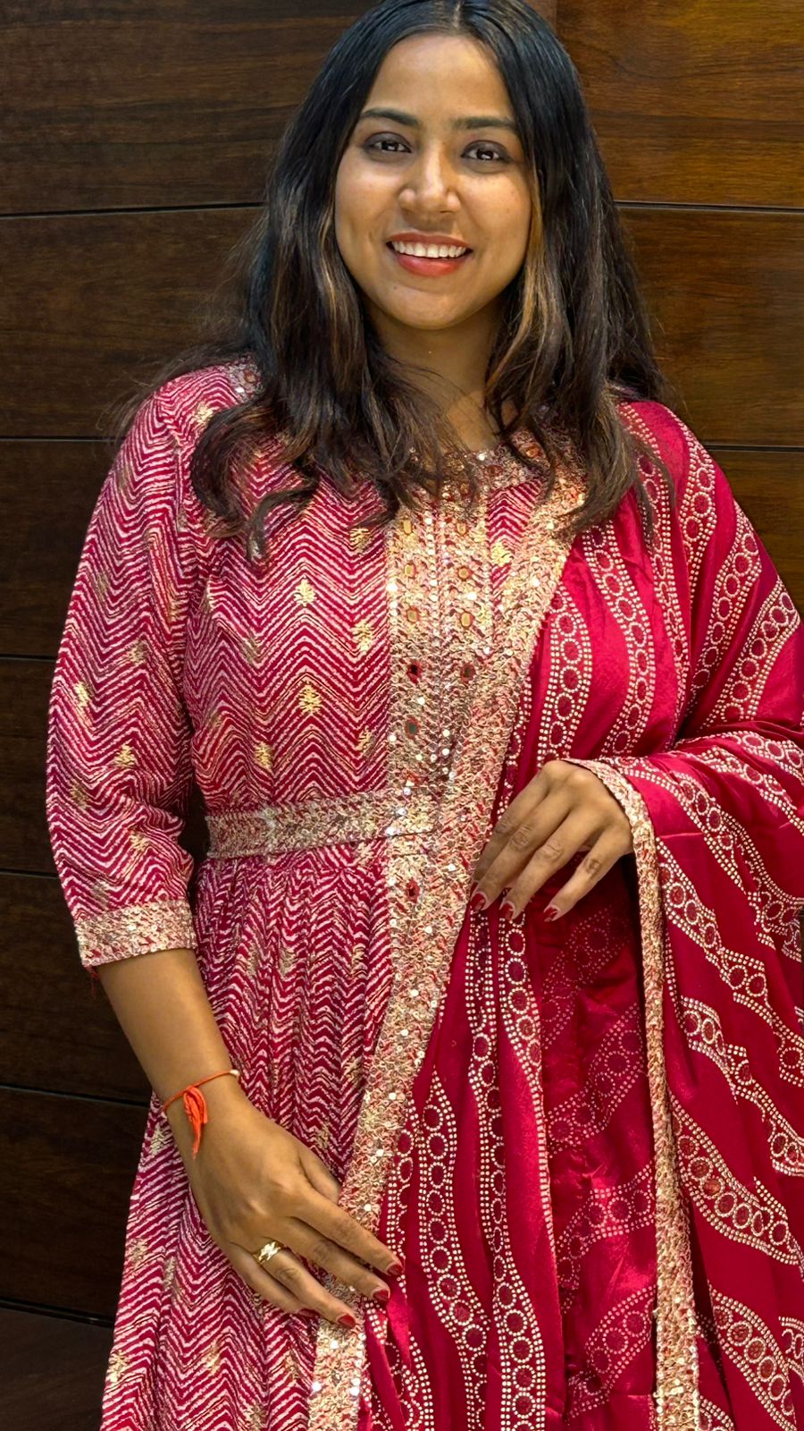 Designer semi partywear front open anarkali suit