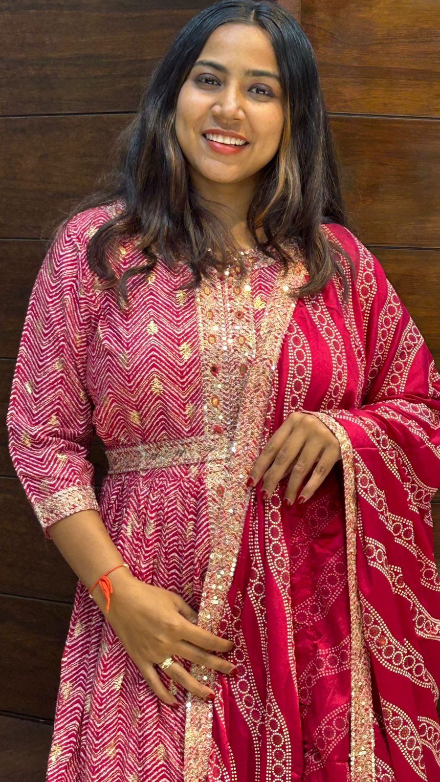 Designer semi partywear front open anarkali suit