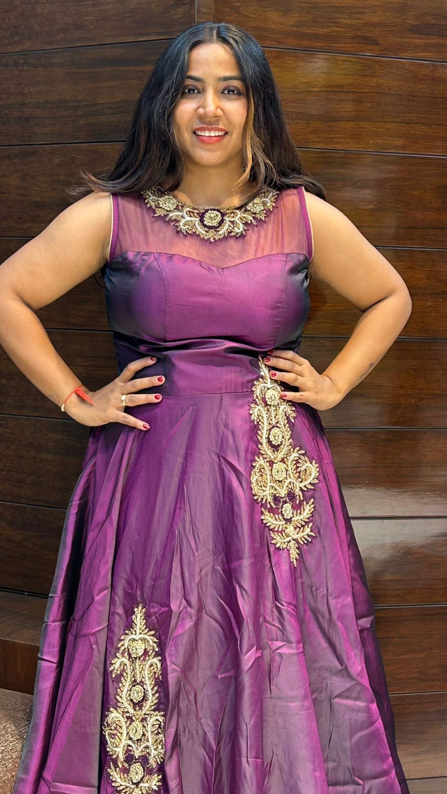 tapeda silk designer partywear gown