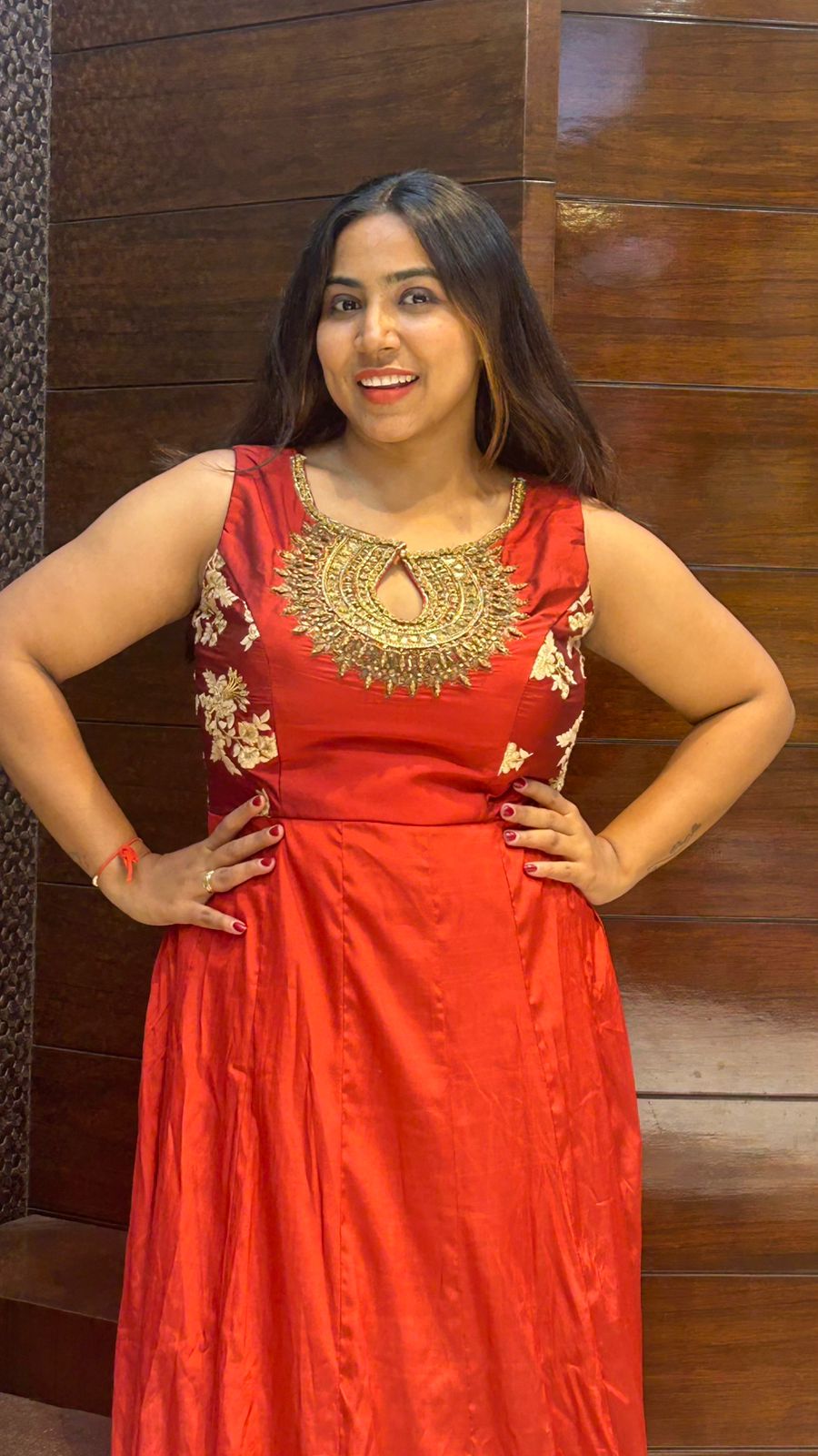 beads zari embroidery work partywear gown