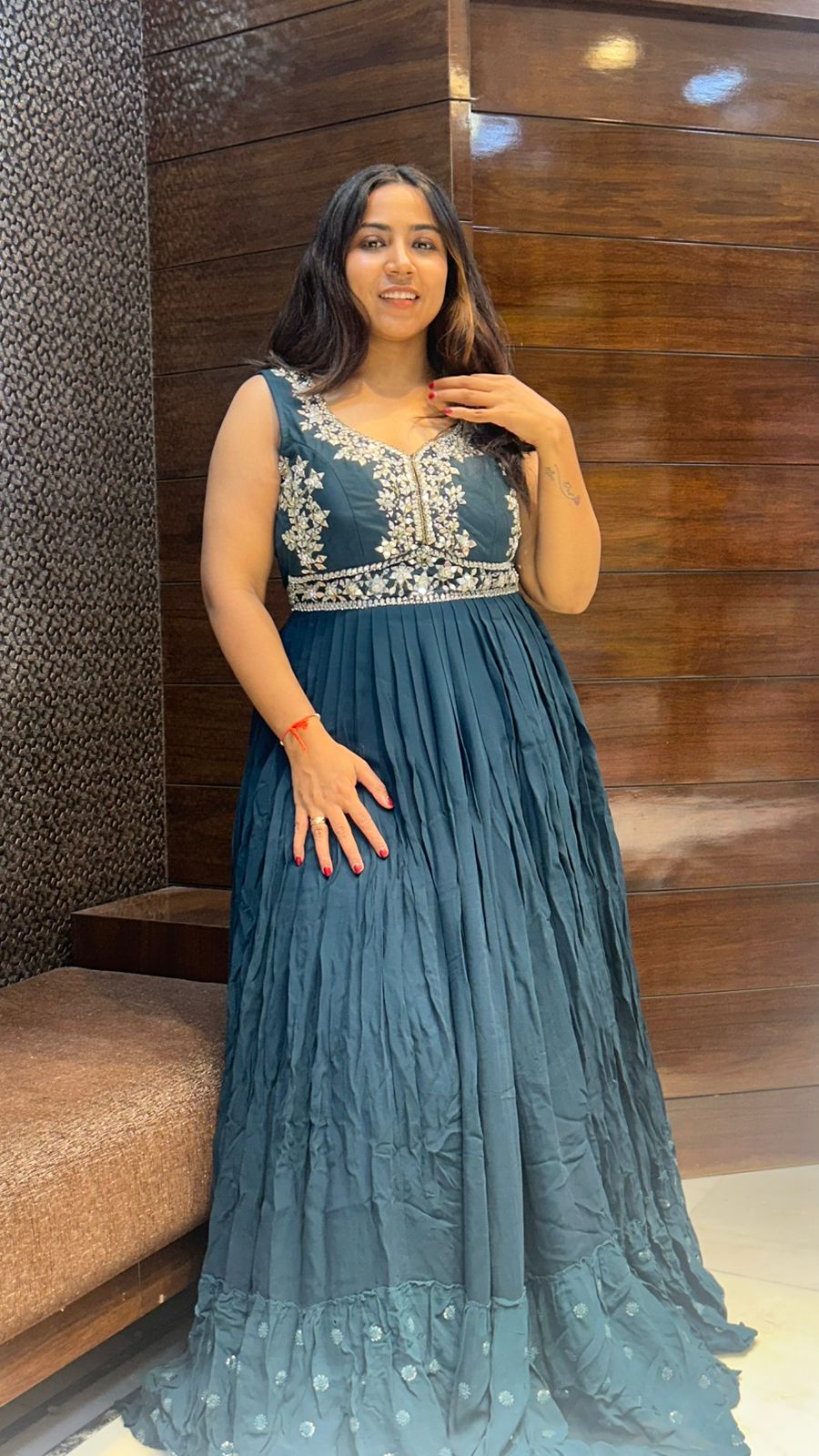 pure fabric gotta pattic eplic work partywear gown