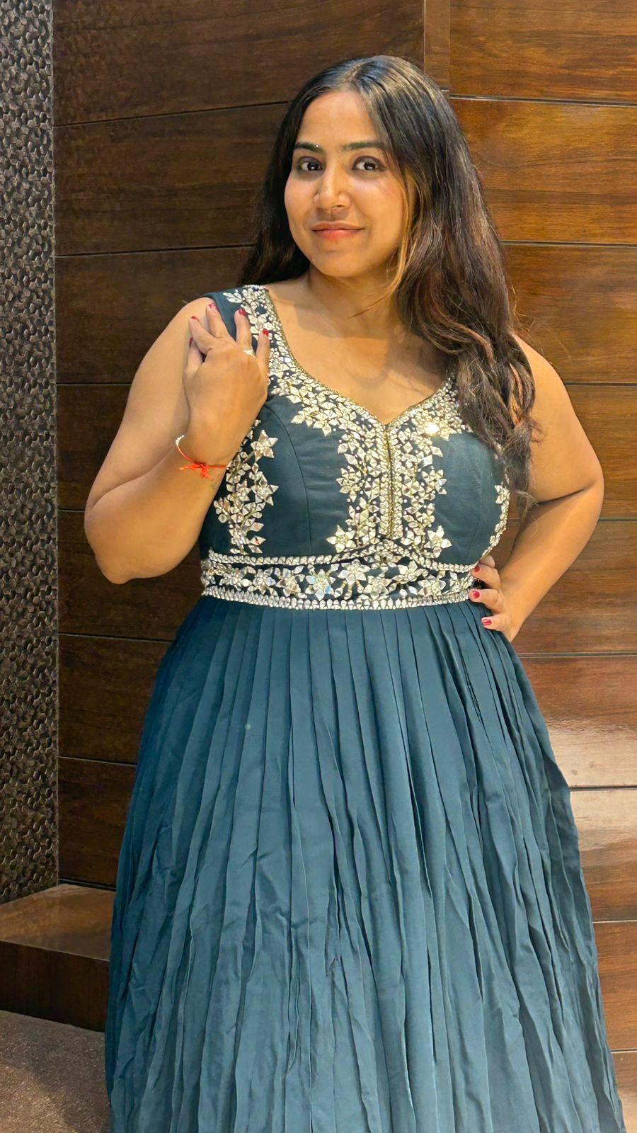 pure fabric gotta pattic eplic work partywear gown