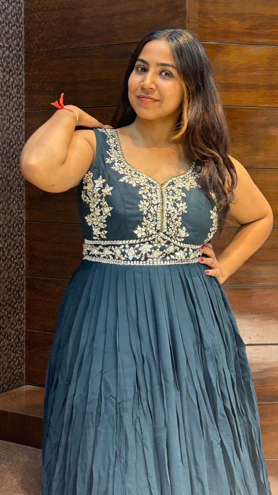 pure fabric gotta pattic eplic work partywear gown