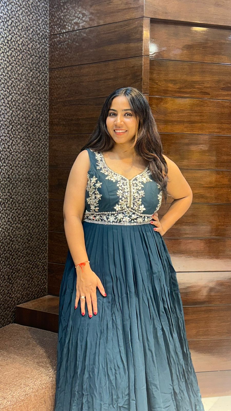 pure fabric gotta pattic eplic work partywear gown