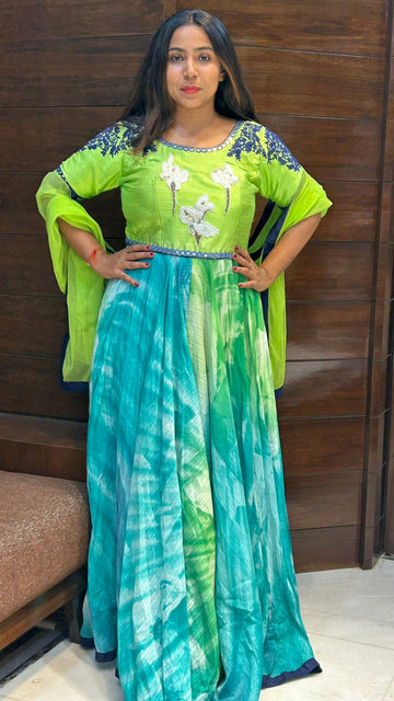 awesome embroidered long anarkali suits