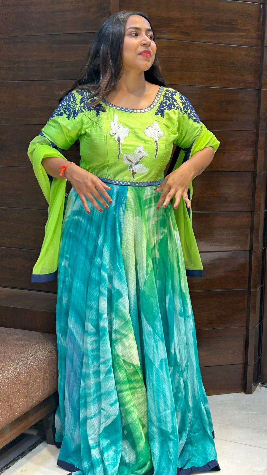 awesome embroidered long anarkali suits