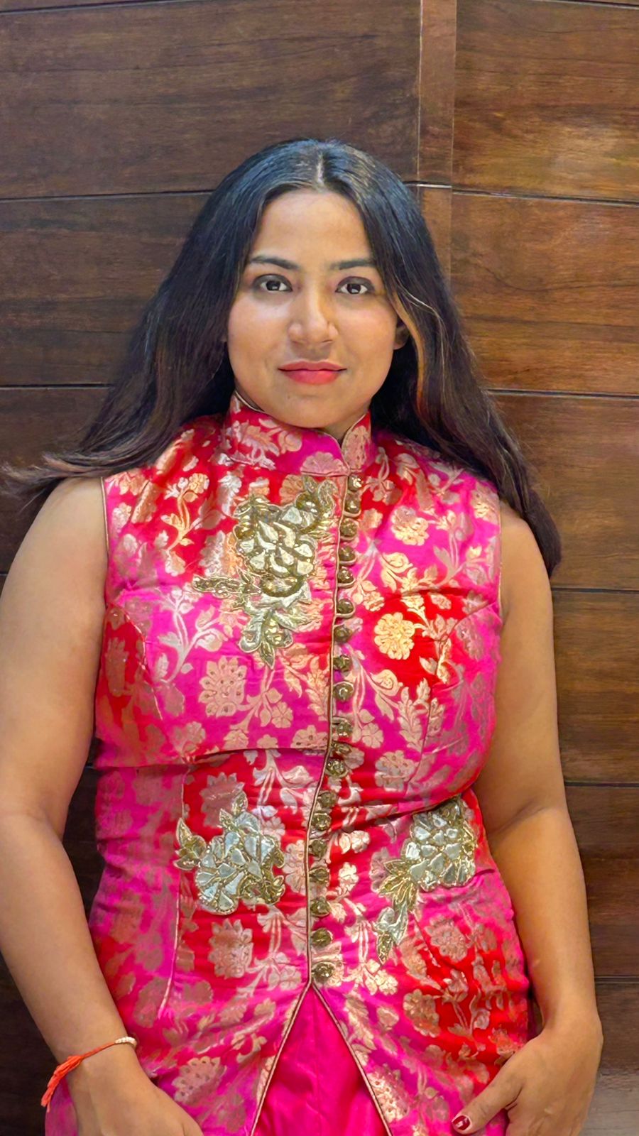 banarasi pure chinese collar designer indo western