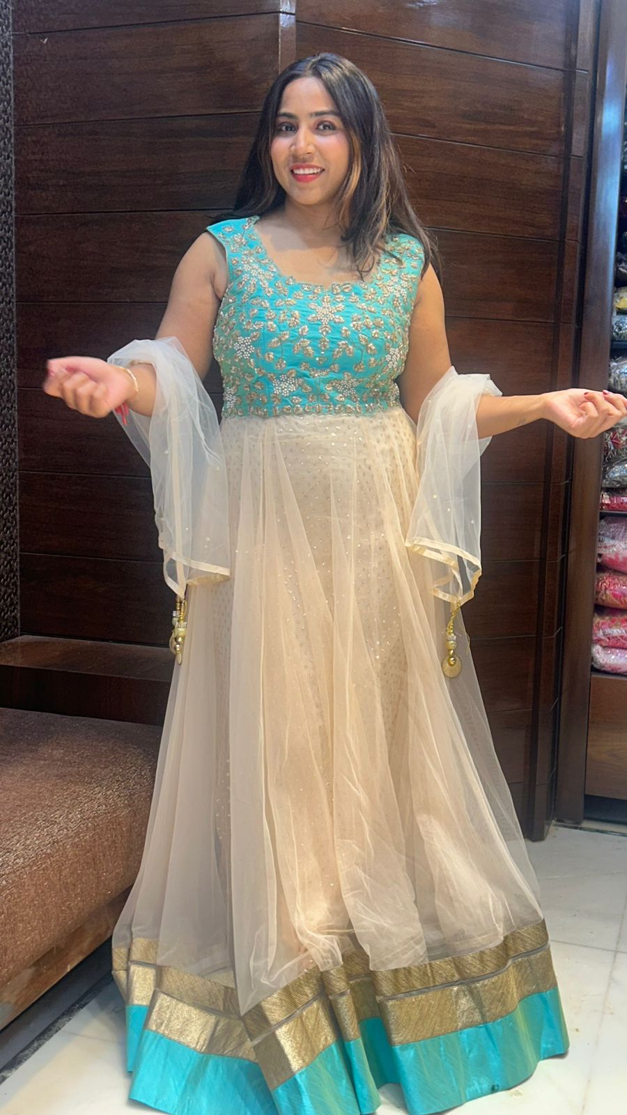 beautiful choli work zari zardosi stone moti wedding gowns