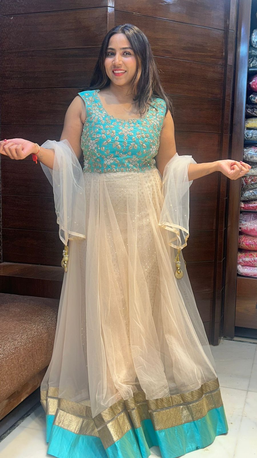 beautiful choli work zari zardosi stone moti wedding gowns