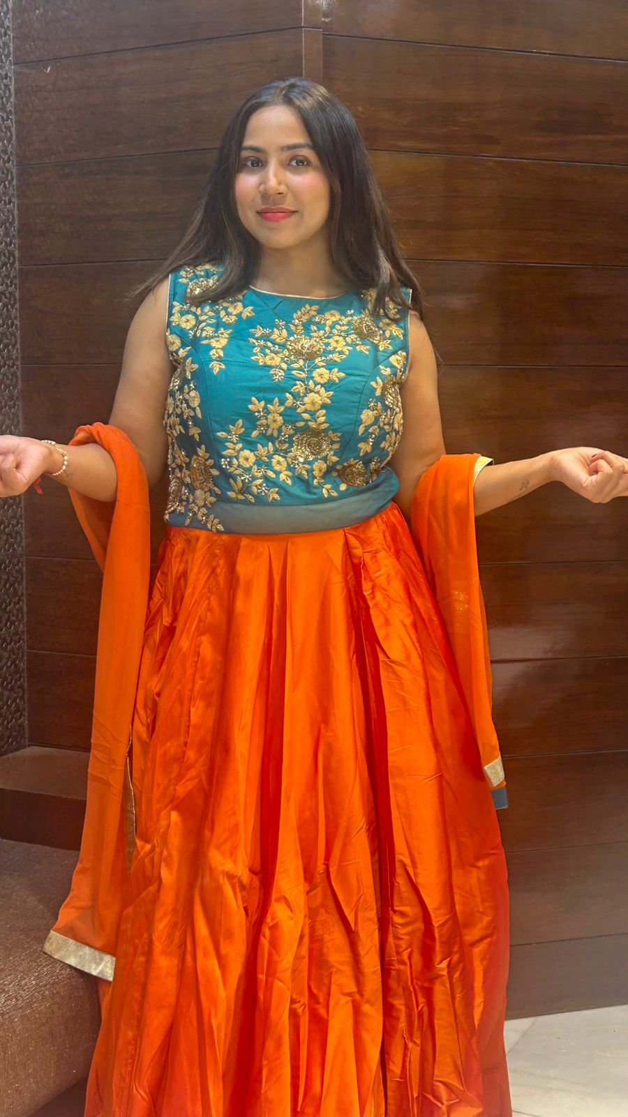 mind blowing zari thread work long partywear gown