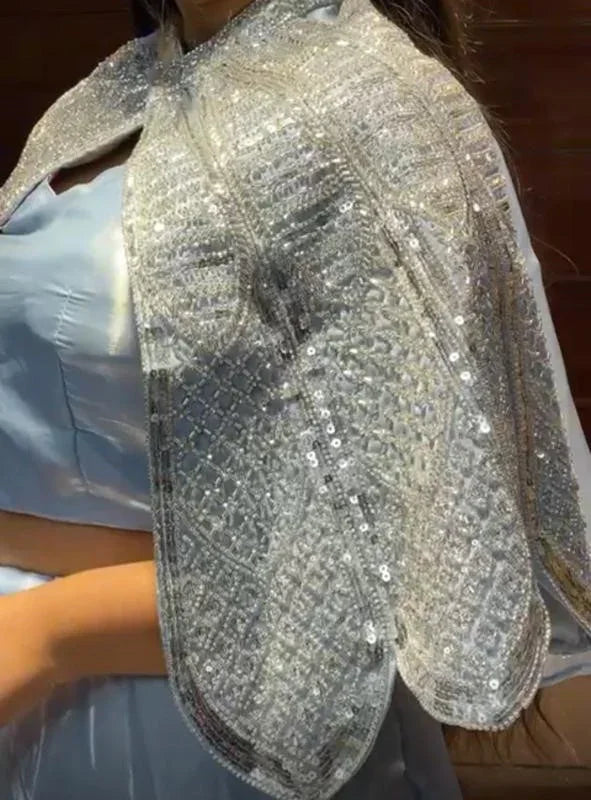 Premium Zimmichu Fabric – Silky, Embellished & Festive