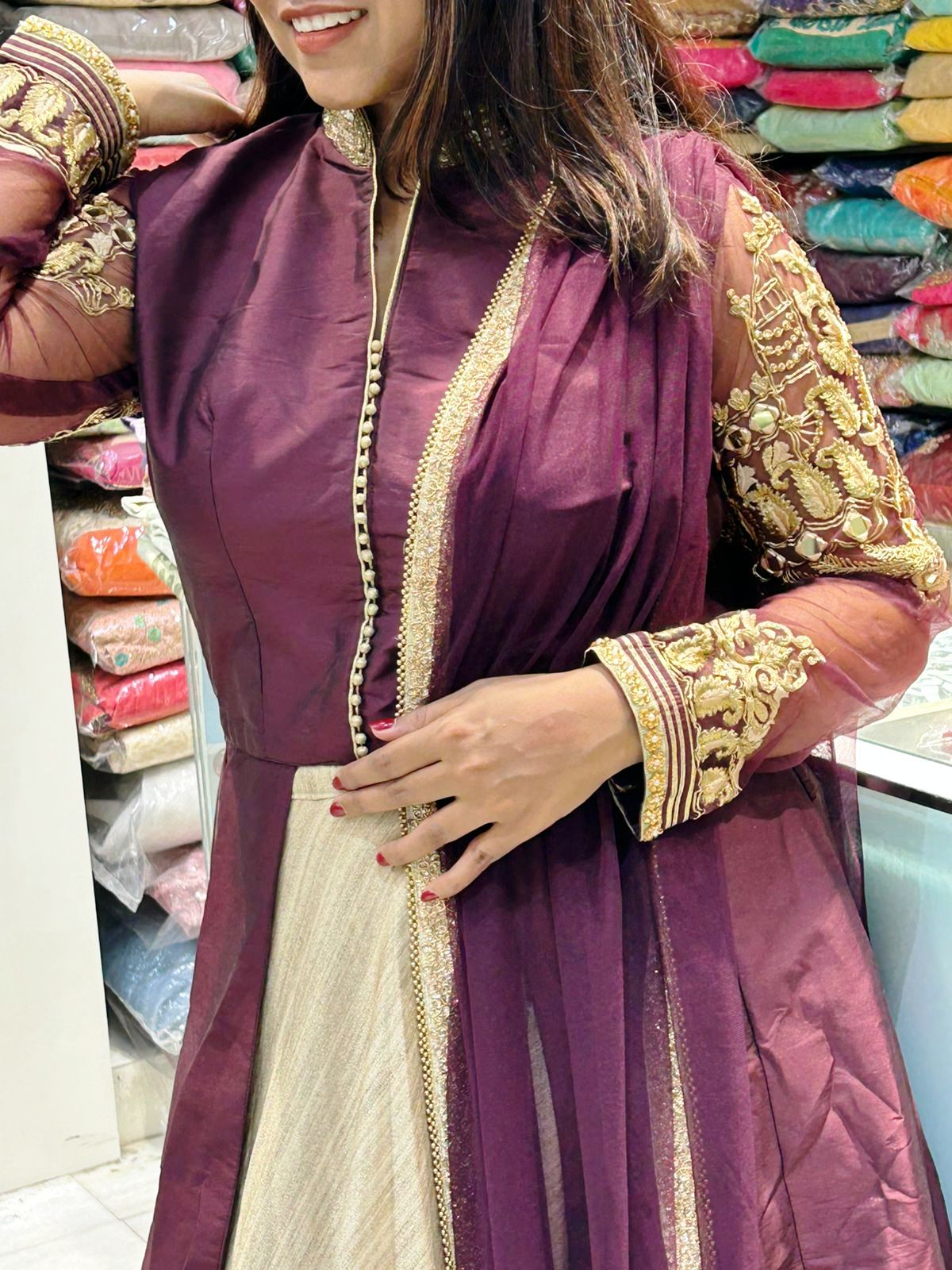 Indo western designer long top wedding collections